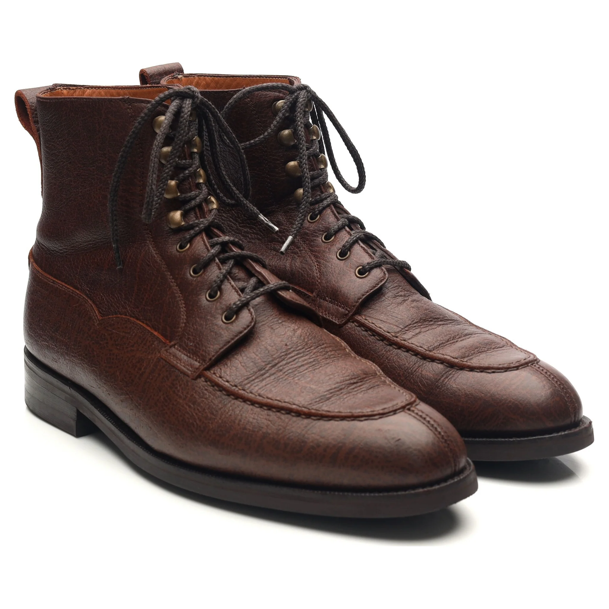 'Bridger' Dark Brown Leather Split Toe Boots UK 8.5 - Image 6