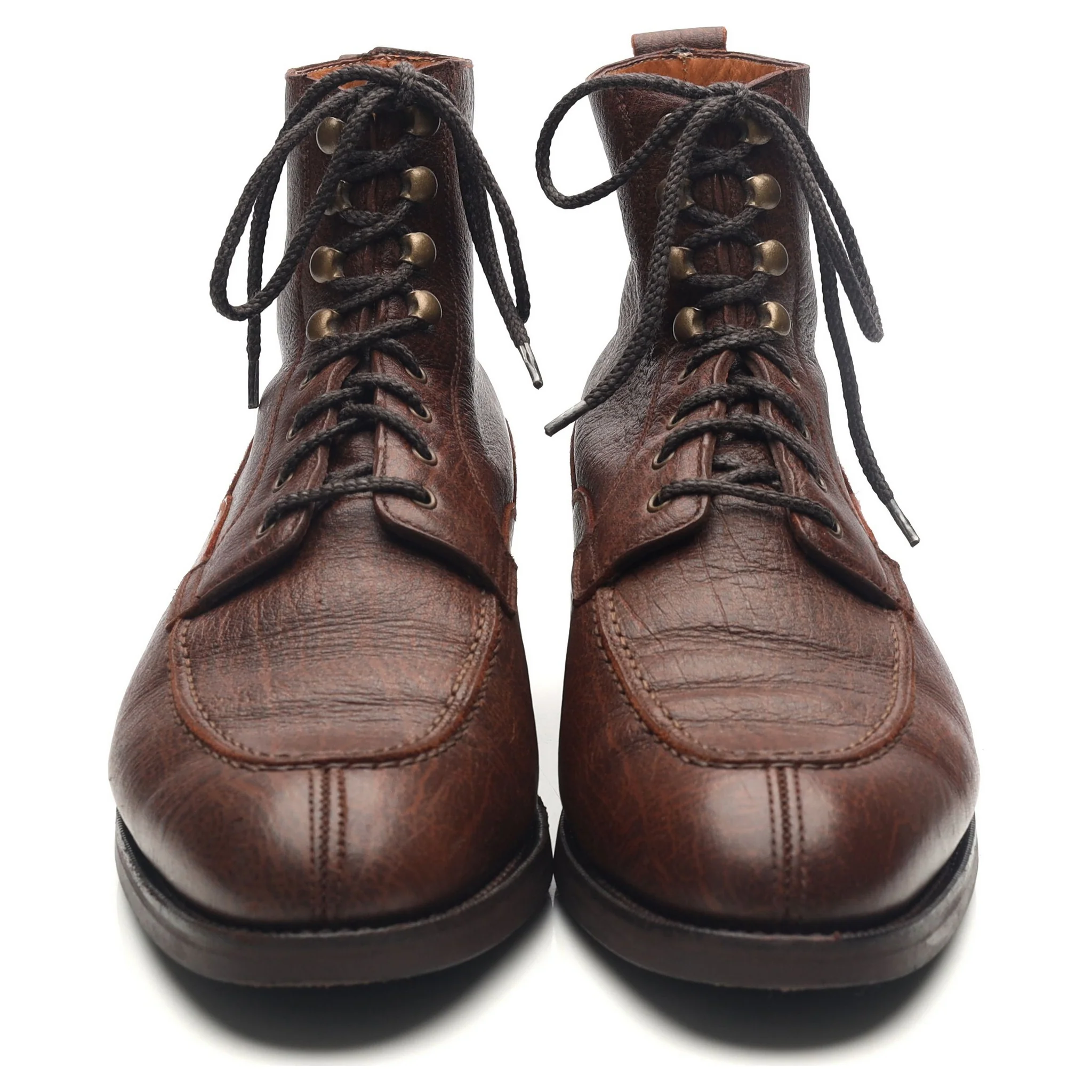 'Bridger' Dark Brown Leather Split Toe Boots UK 8.5 - Image 7
