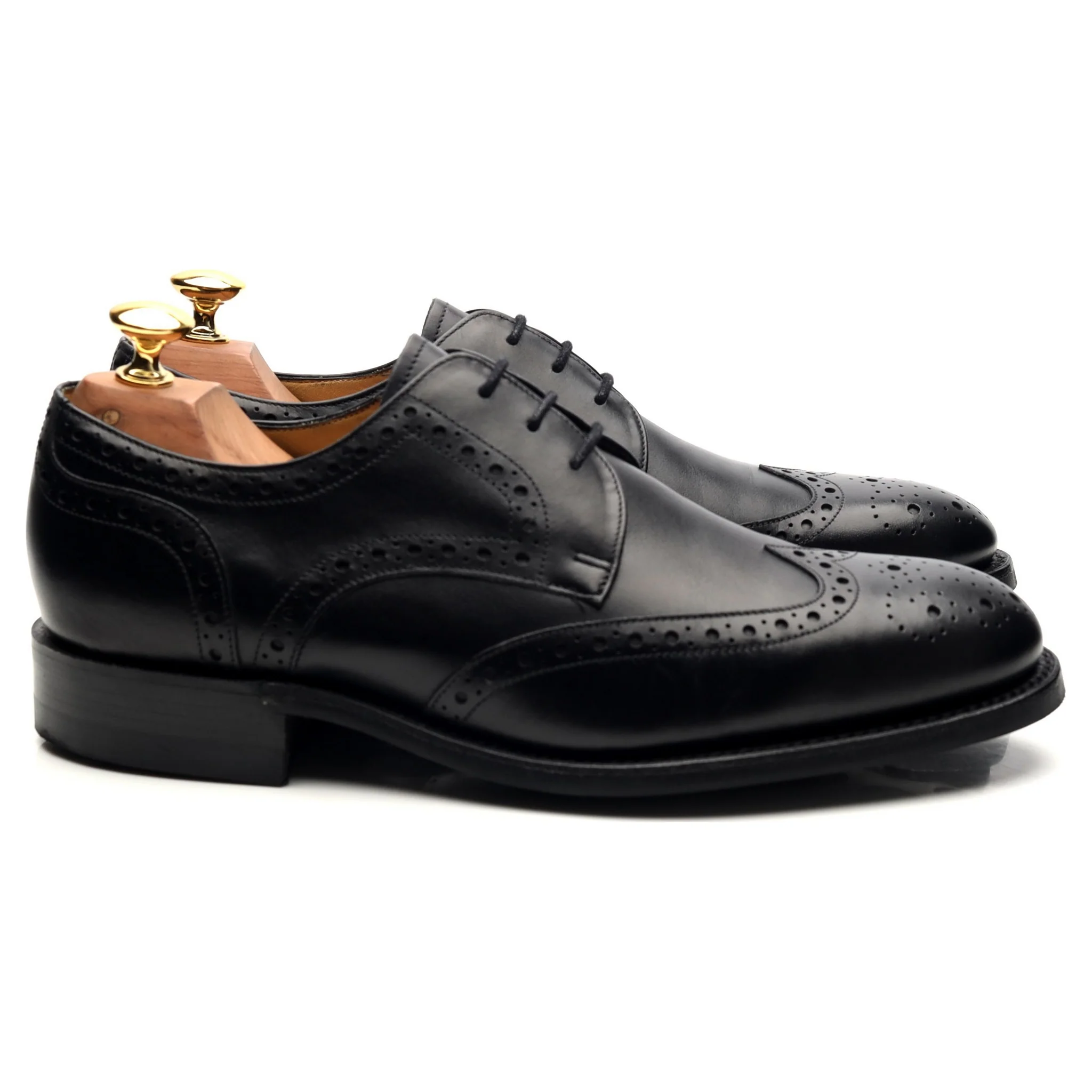 'Longworth' Black Leather Derby Brogues UK 6 G - Image 6