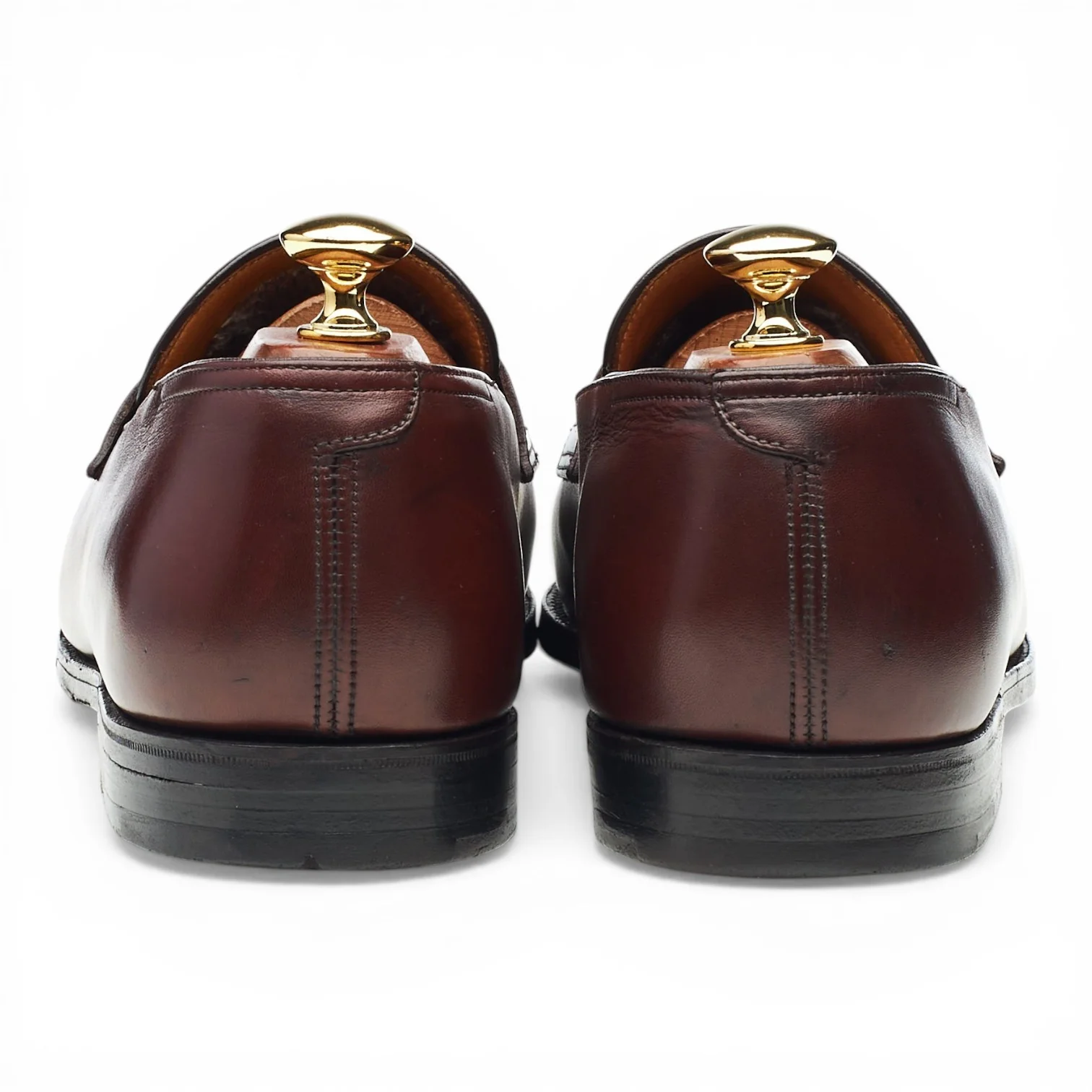'Lopez' Dark Brown Leather Loafers UK 10 E - Image 4