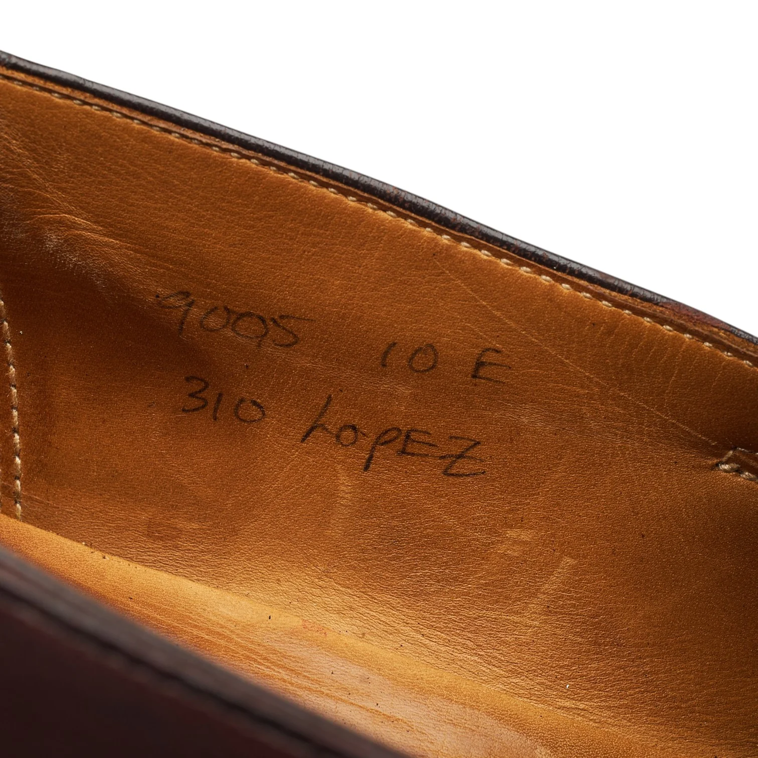 'Lopez' Dark Brown Leather Loafers UK 10 E - Image 7