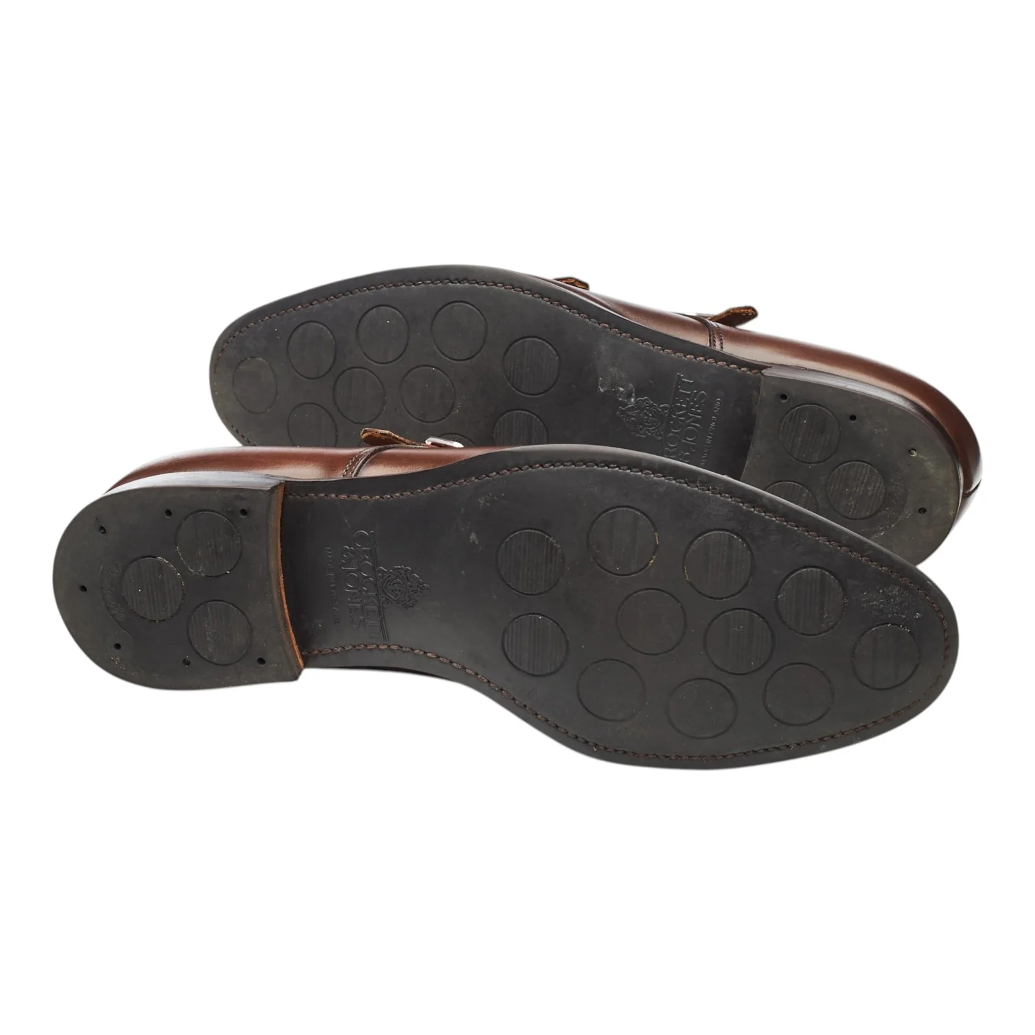 'Lowndes 4' Dark Brown Leather Double Monk Strap UK 10 E - Image 5