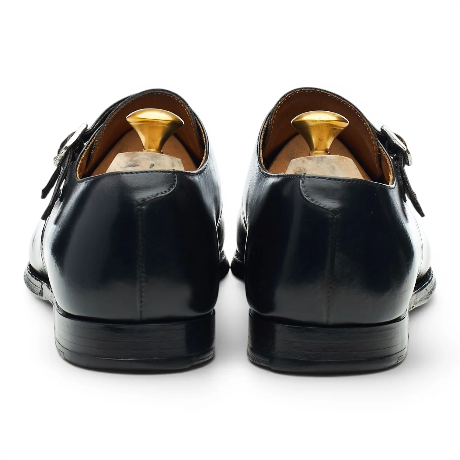 'Lowndes' Black Leather Double Monk Strap UK 8.5 E - Image 4