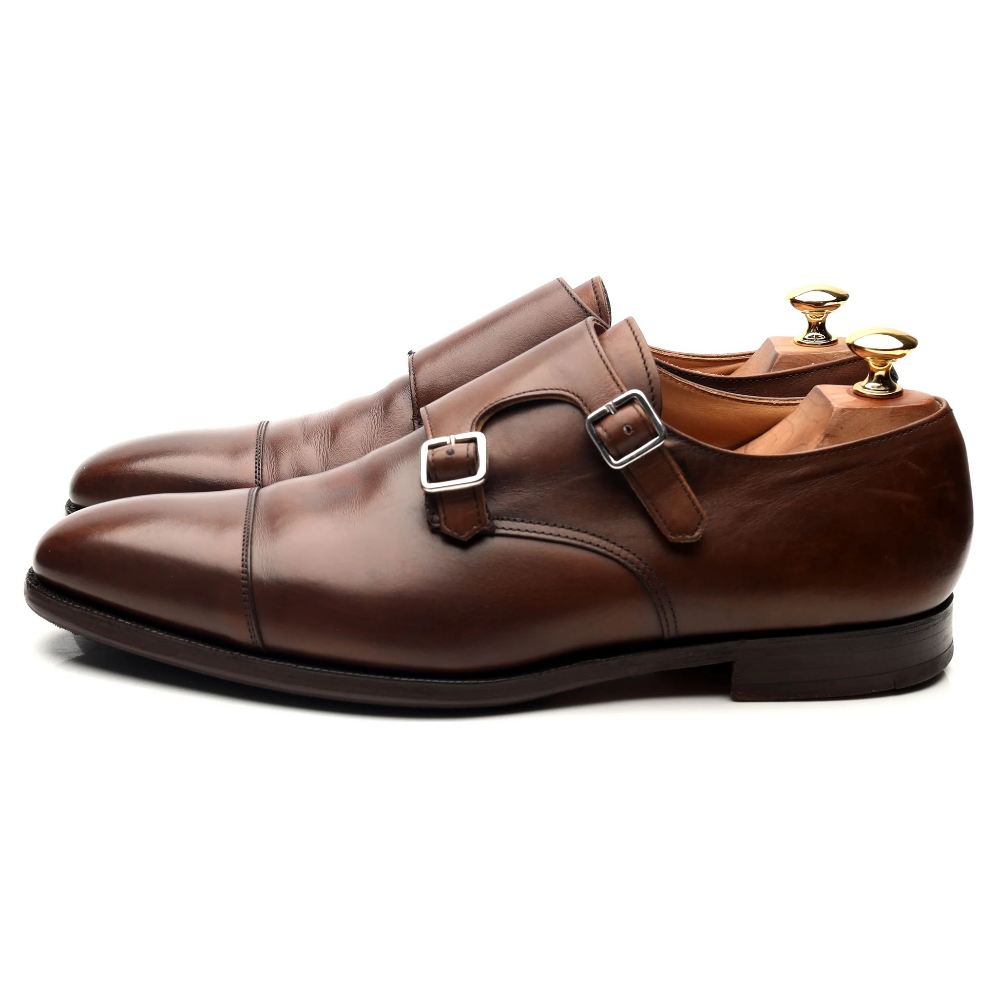 'Lowndes' Dark Brown Leather Double Monk Strap UK 9.5 E - Image 2