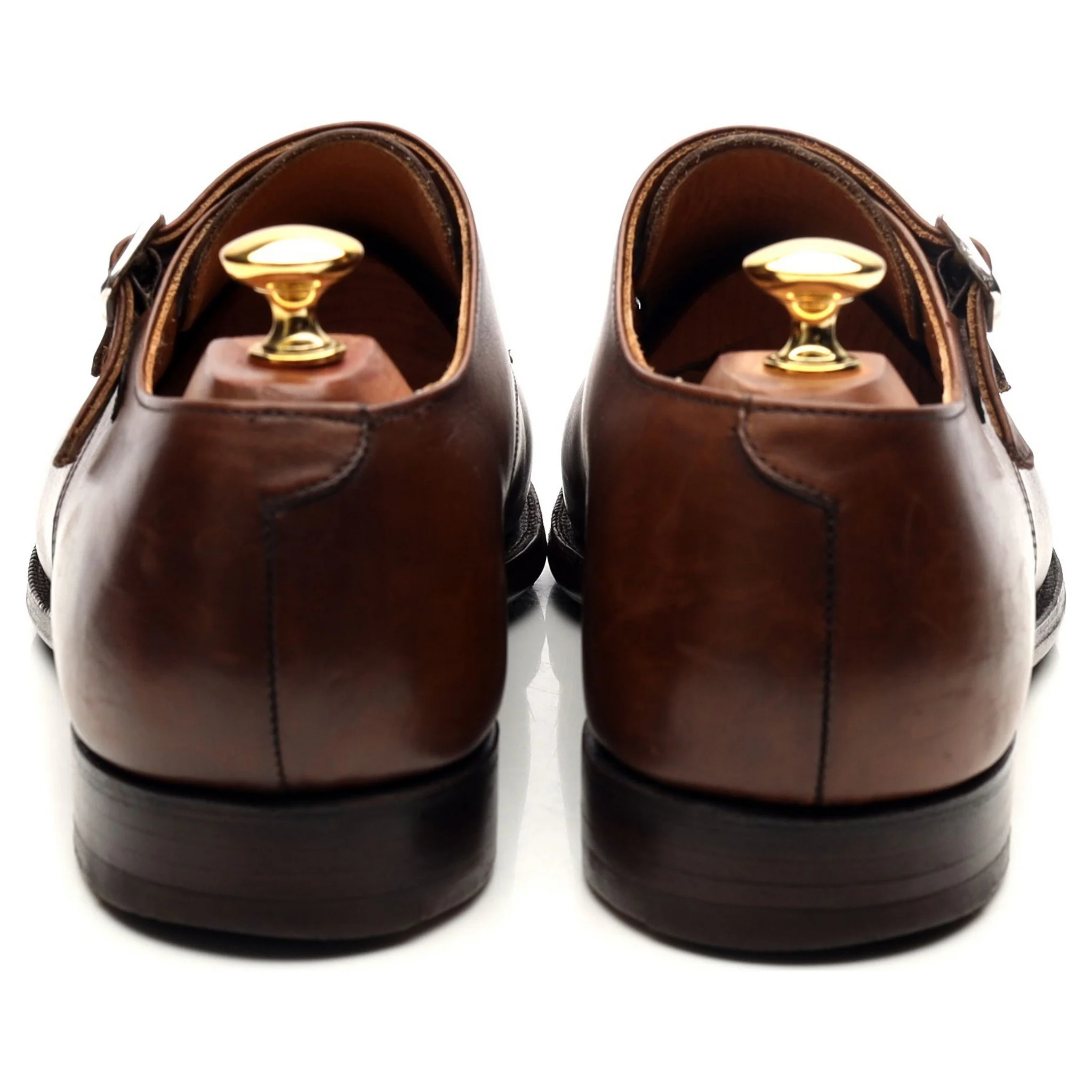 'Lowndes' Dark Brown Leather Double Monk Strap UK 9.5 E - Image 5
