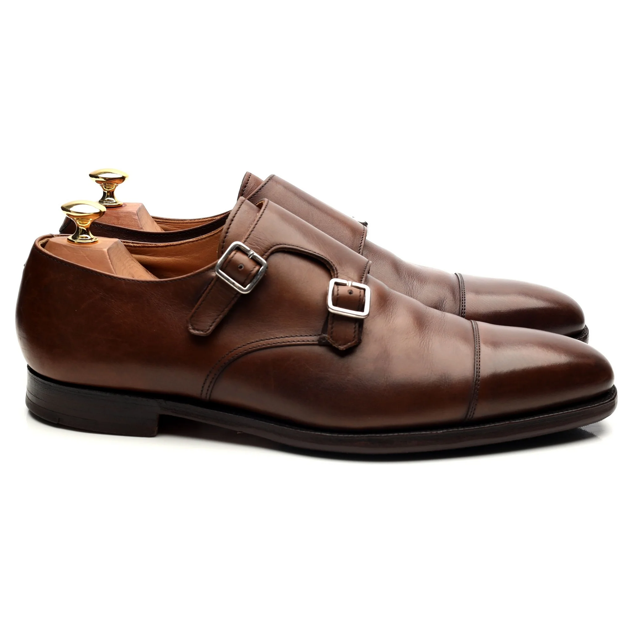 'Lowndes' Dark Brown Leather Double Monk Strap UK 9.5 E - Image 7