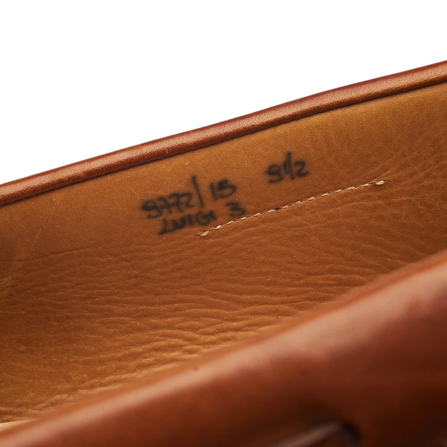 'Luigi 3' Tan Brown Leather Driving Loafers UK 9.5 - Image 7