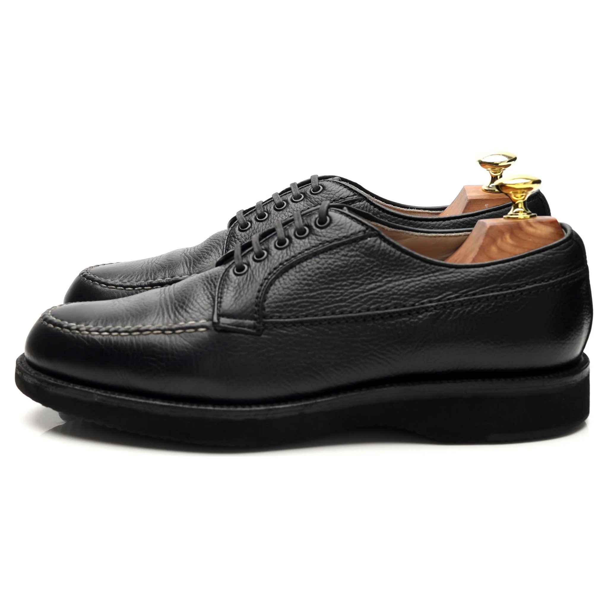 'M3605' Black Grain Leather Derby UK 7 US 8 D - Image 3