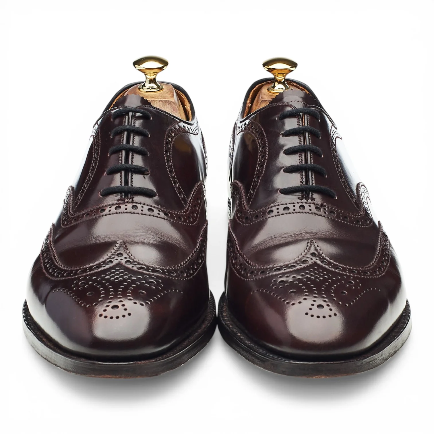 'Malvern' Burgundy Leather Oxford Brogues UK 11 E - Image 2