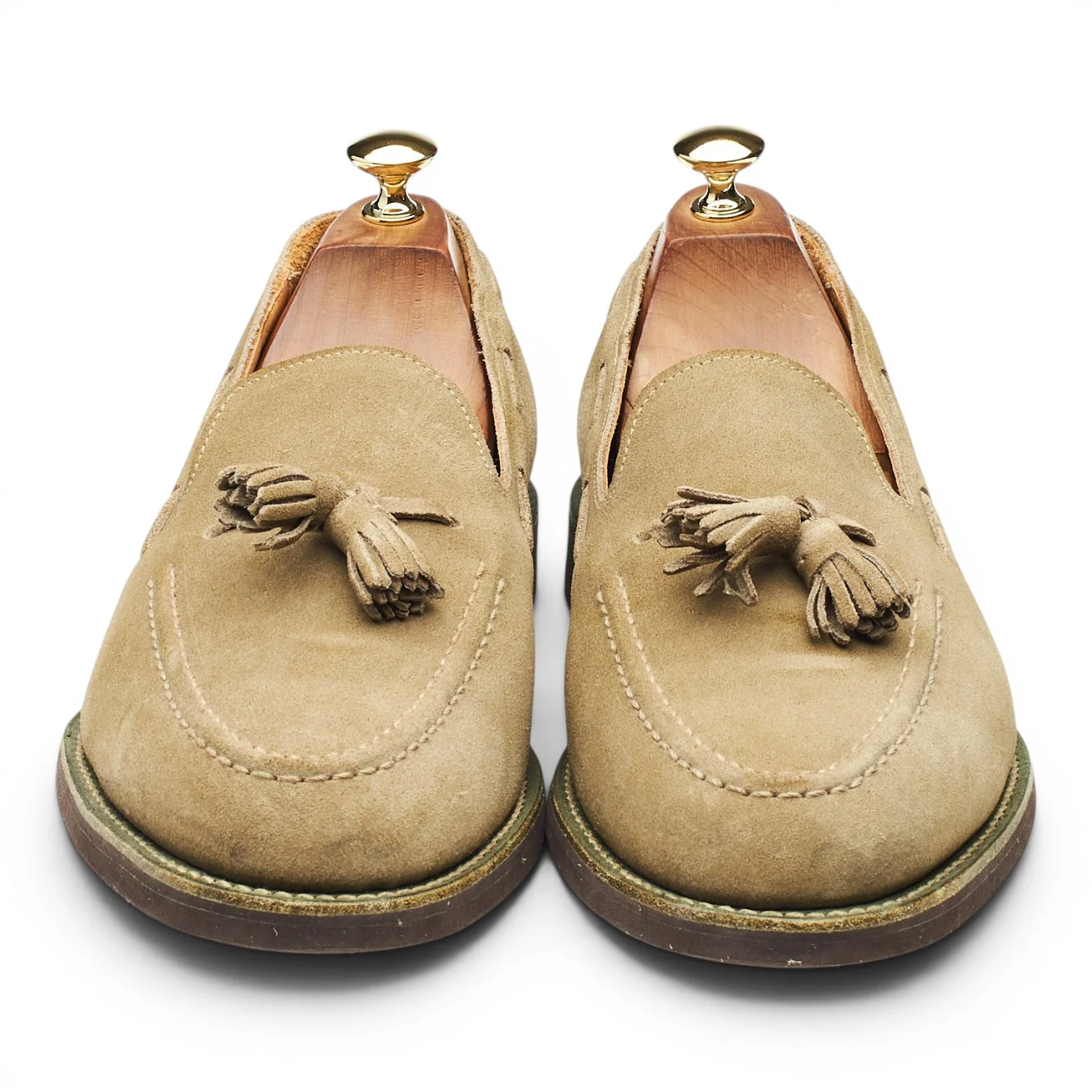 Mark McNairy Sand Suede Tassel Loafers UK 9 - Image 2