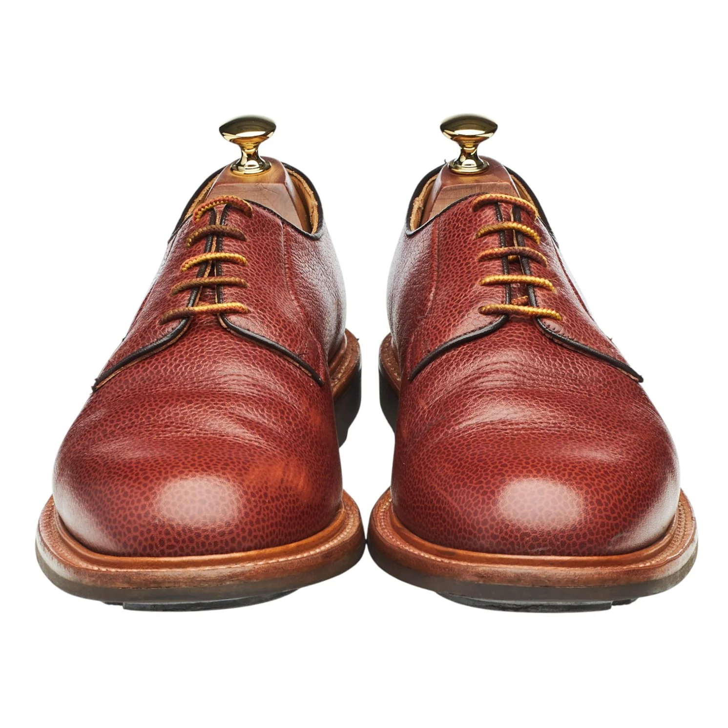 Mark McNairy Tan Brown Grain Leather Derby UK 9 - Image 2