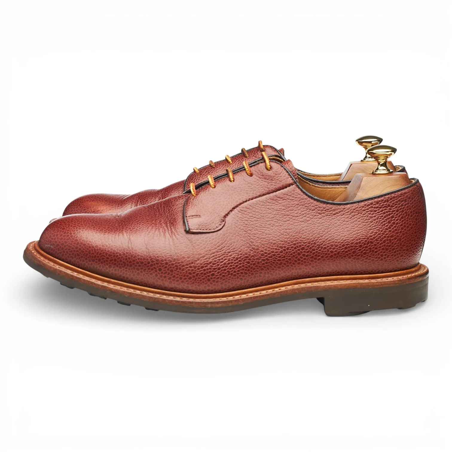 Mark McNairy Tan Brown Grain Leather Derby UK 9 - Image 3