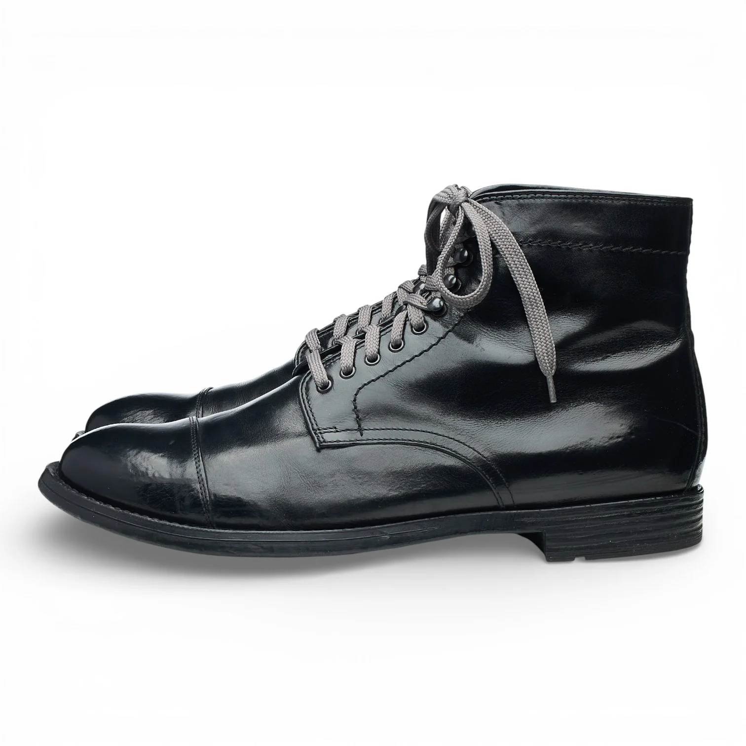 'Mavic 008' Black Leather Boots UK 9.5 EU 43.5 - Image 3