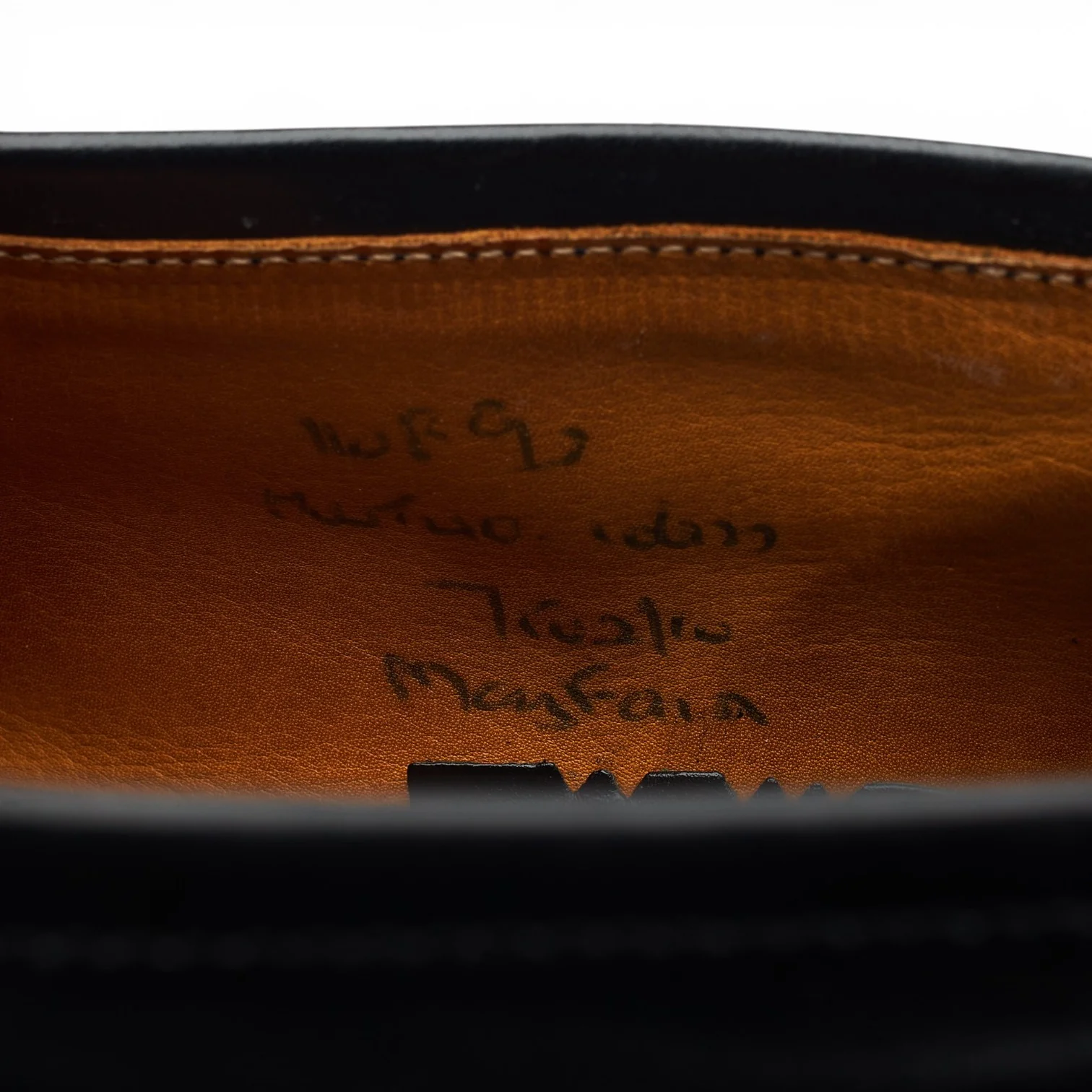 'Mayfair' Black Leather Fringed Tassel Loafers UK 11 F - Image 7