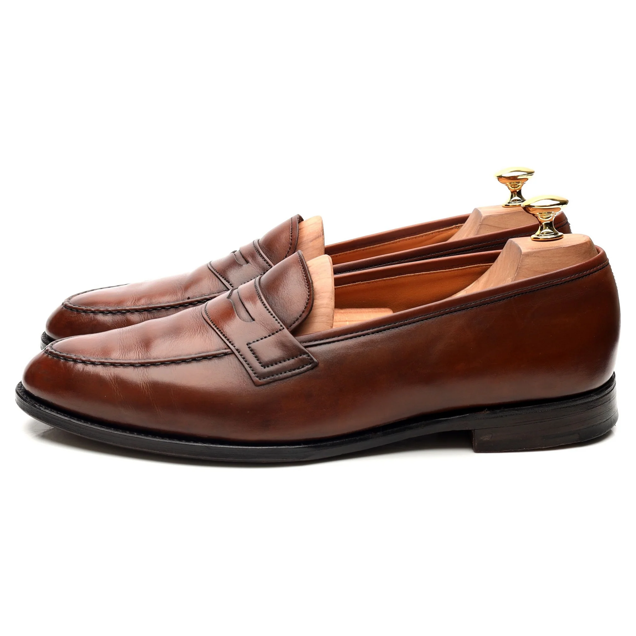 'Mayfair' Brown Leather Loafers UK 10 F - Image 2