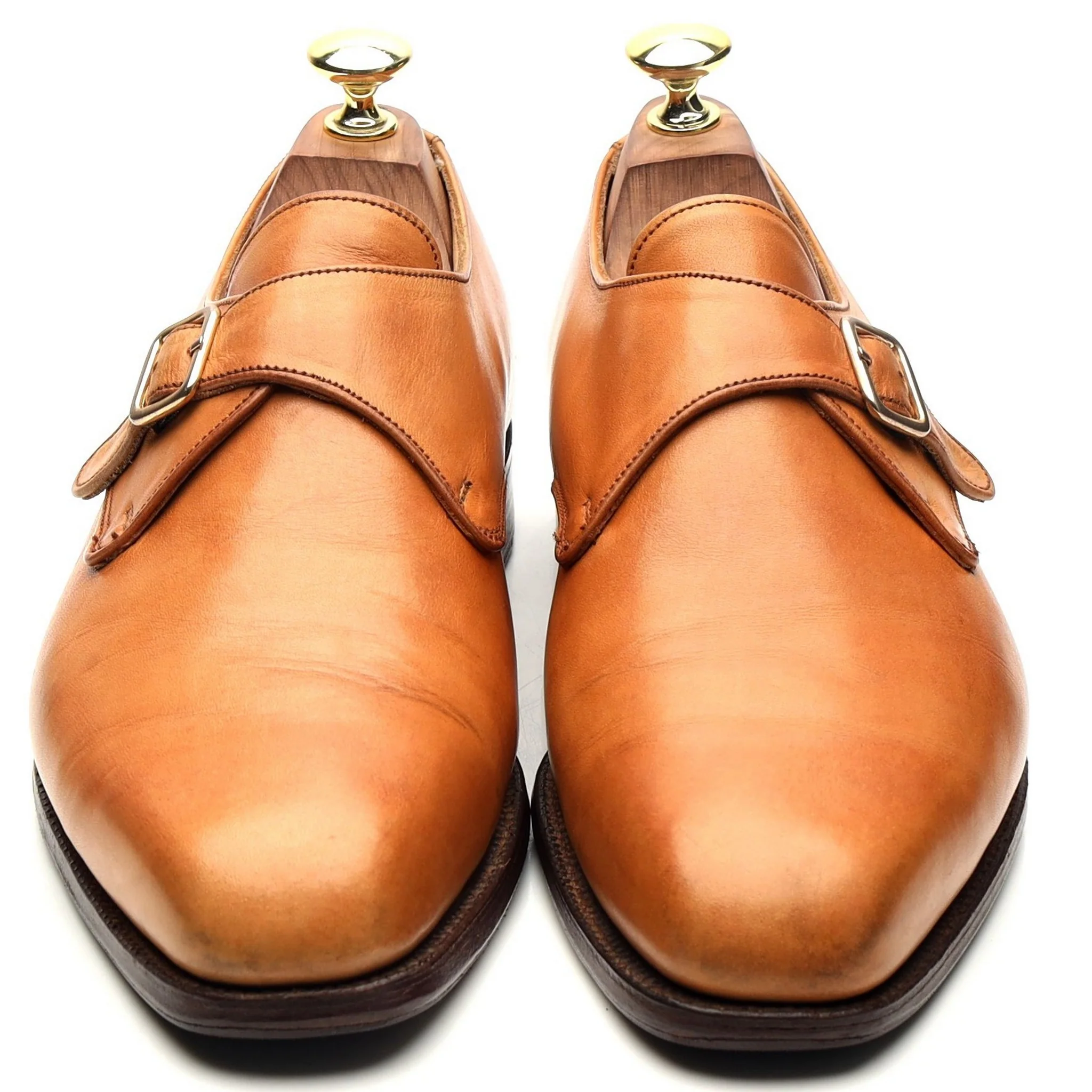 'Mayfair' Tan Brown Leather Monk Strap UK 6 - Image 9