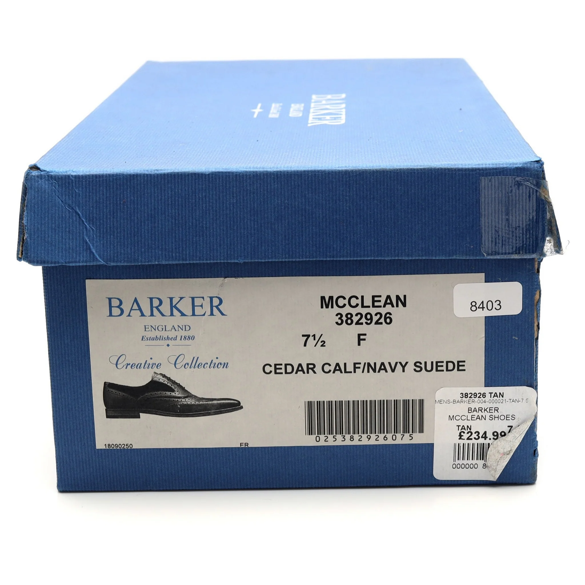 'McClean' Tan Brown Leather Oxford Brogues UK 7.5 F - Image 8