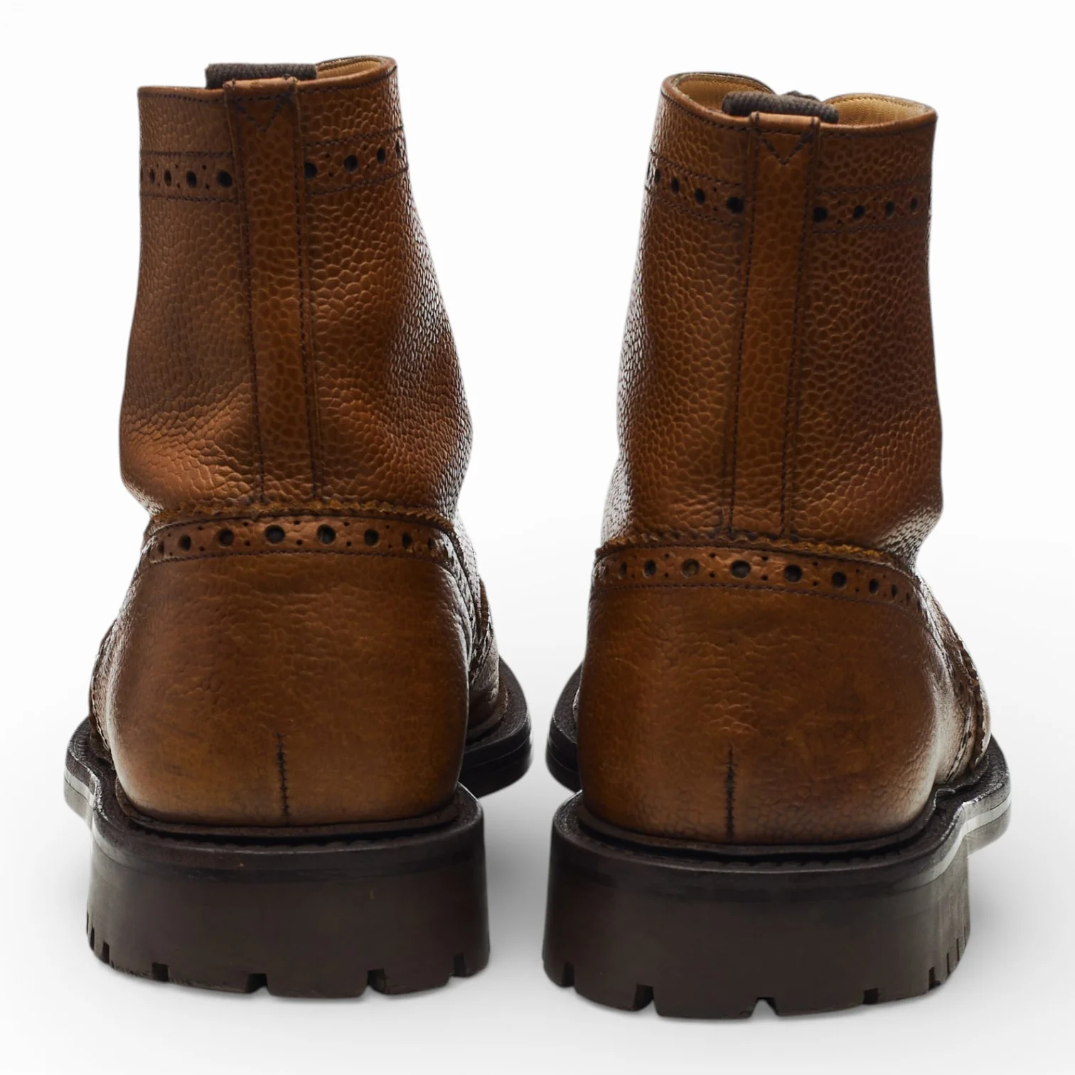 'McFarlane 2' Brown Leather Boots Brogues UK 9.5 G - Image 4
