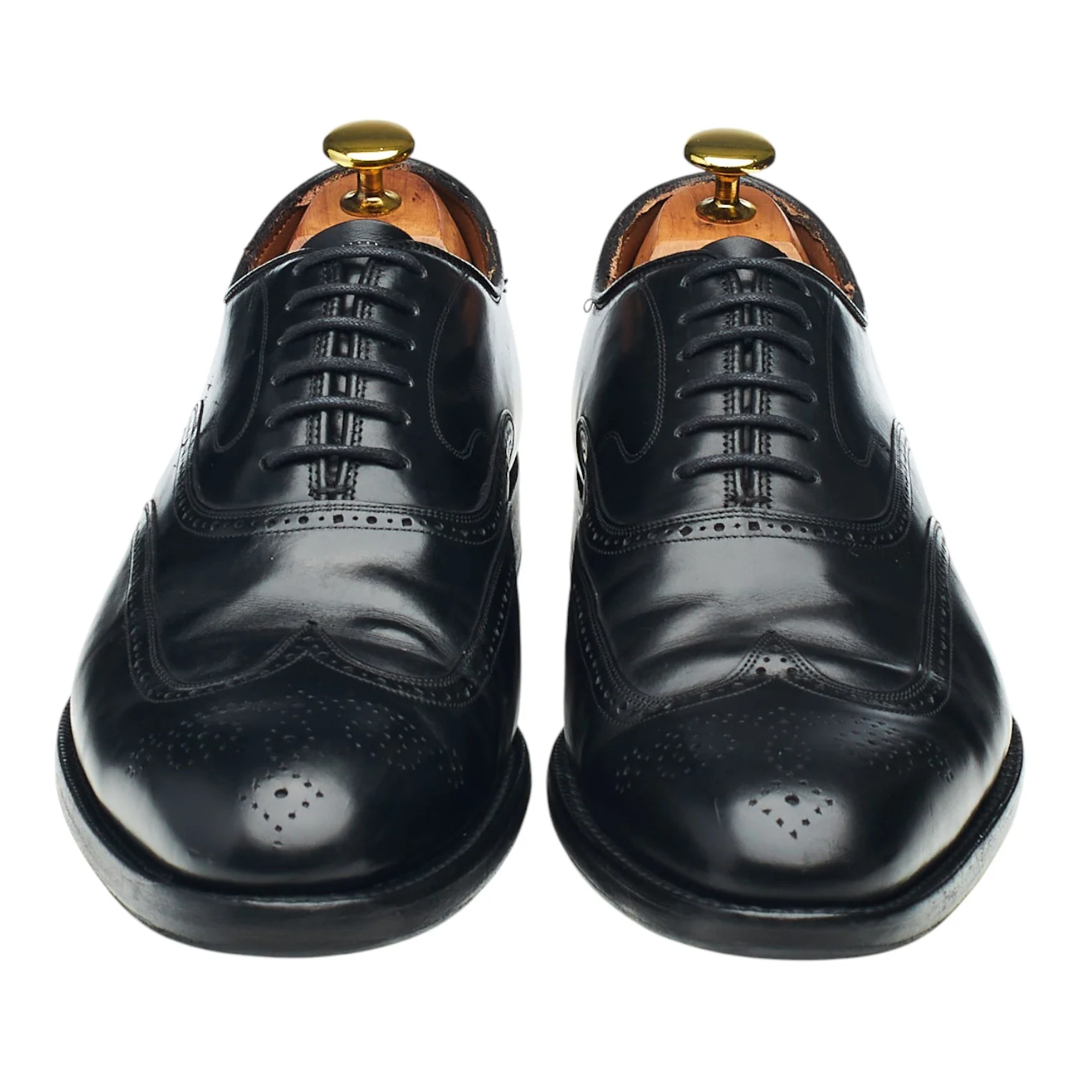 'Measham' Black Leather Oxford Brogues UK 8 F - Image 2