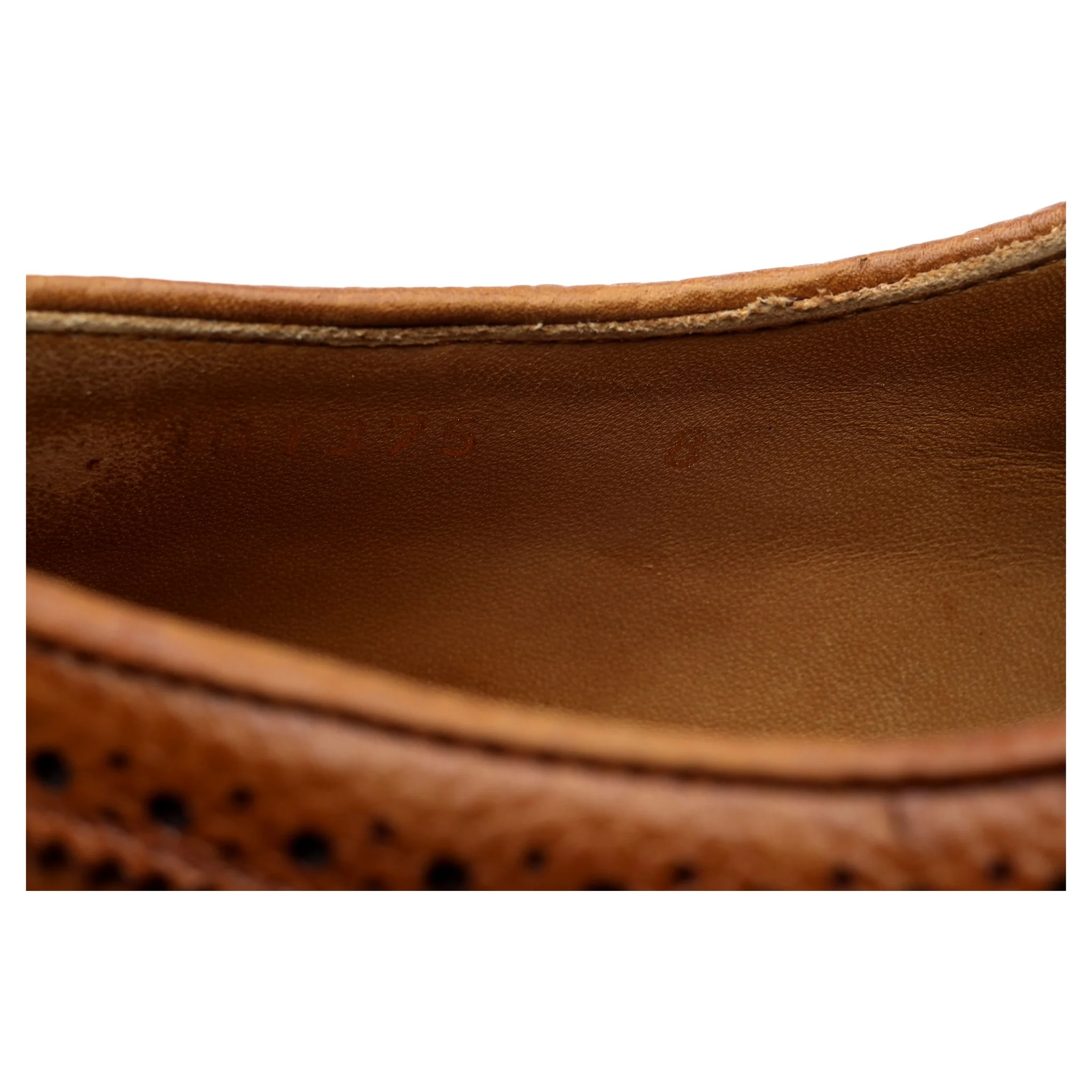 '101375' Tan Brown Leather Derby Brogues UK 8 E - Image 14
