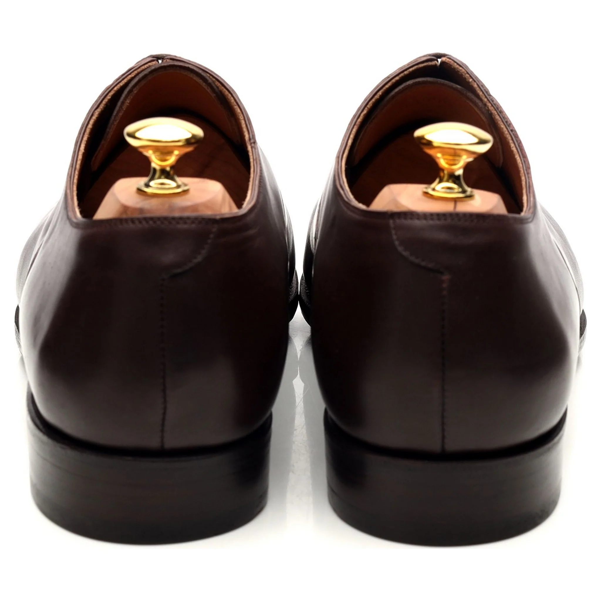 '101198' Dark Brown Leather Oxford UK 12 E - Image 4