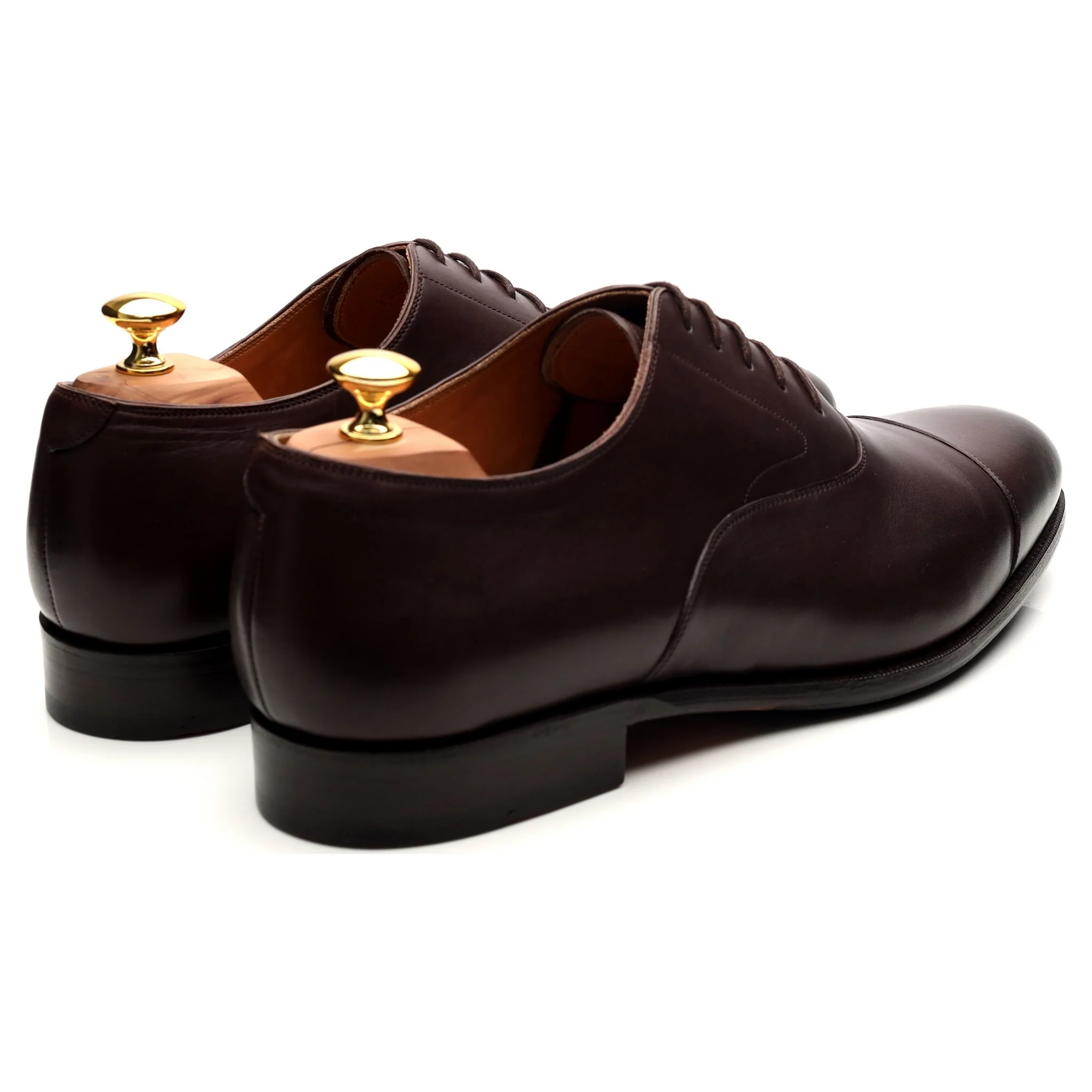 '101198' Dark Brown Leather Oxford UK 12 E - Image 5