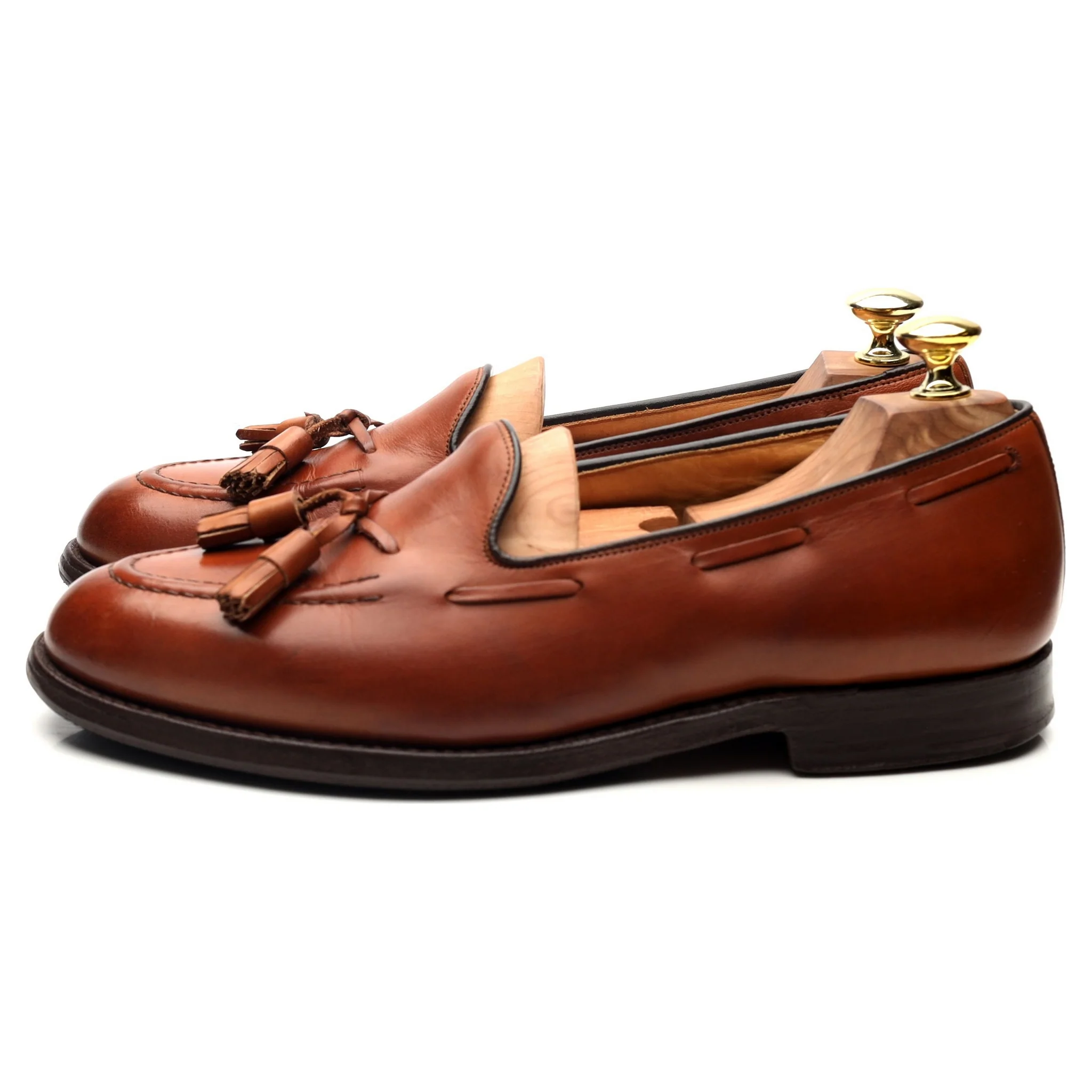 'Melbourne' Tan Brown Leather Loafers UK 7.5 F - Image 2