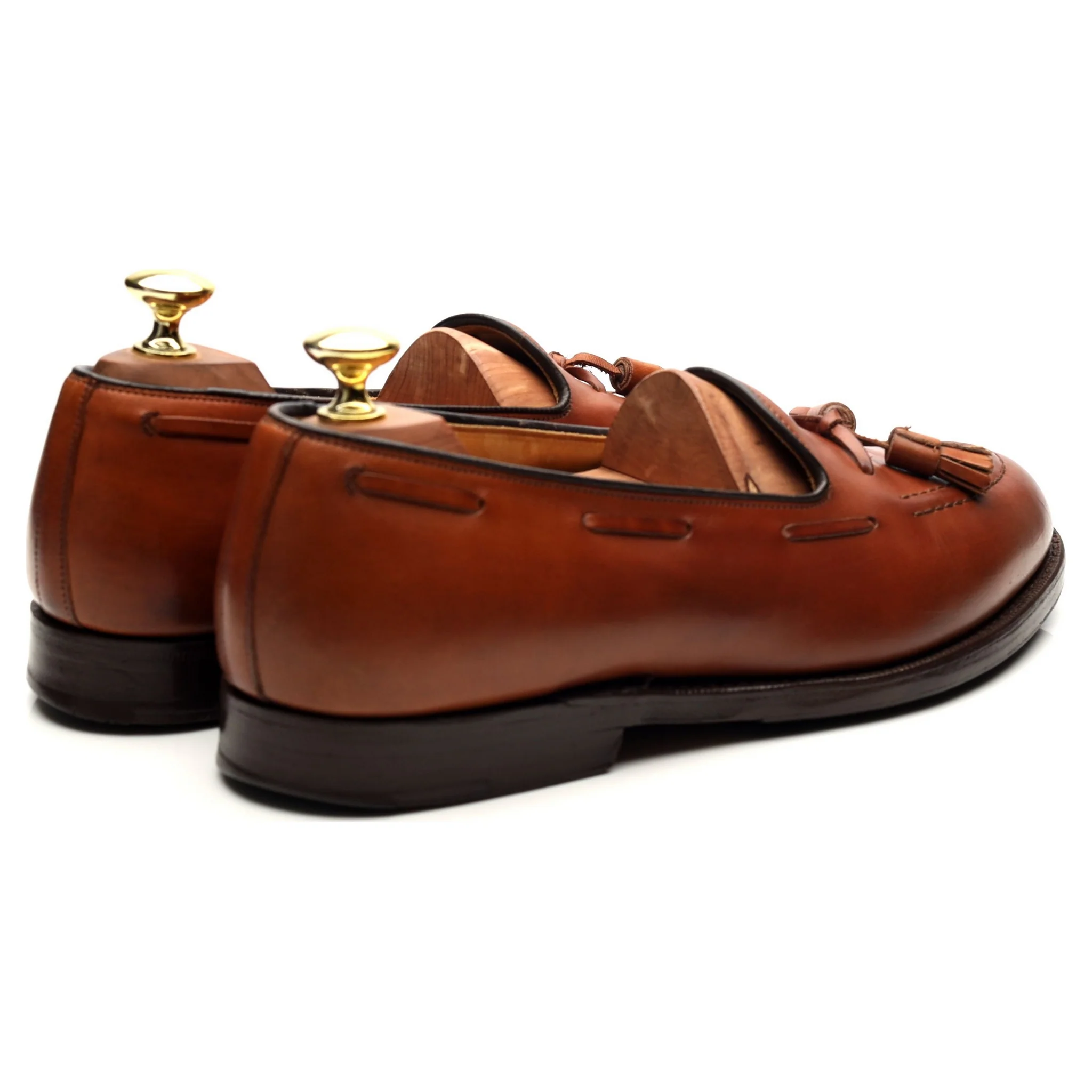 'Melbourne' Tan Brown Leather Loafers UK 7.5 F - Image 5