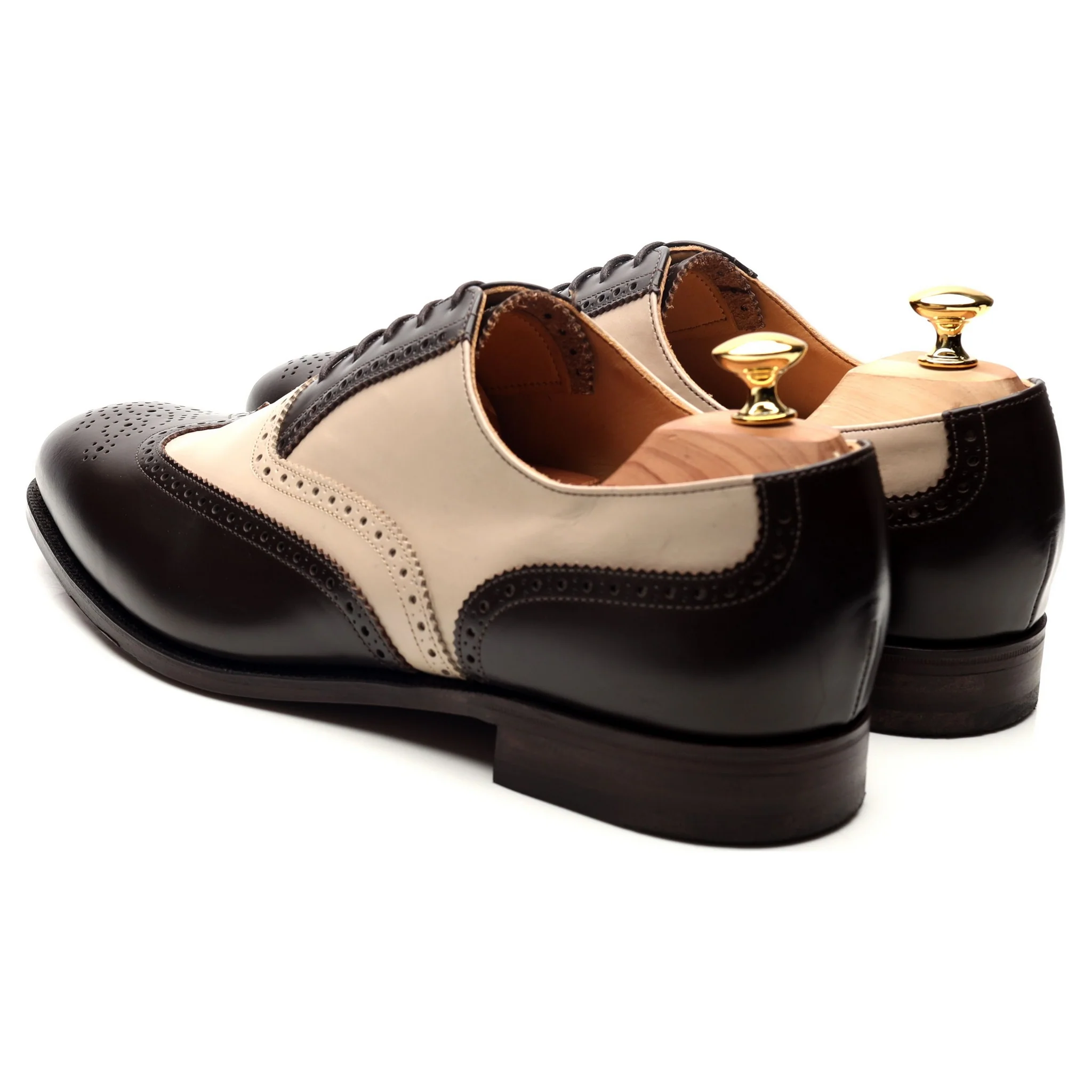 'Melly' Dark Brown Leather Spectator Brogues UK 11 F - Image 3