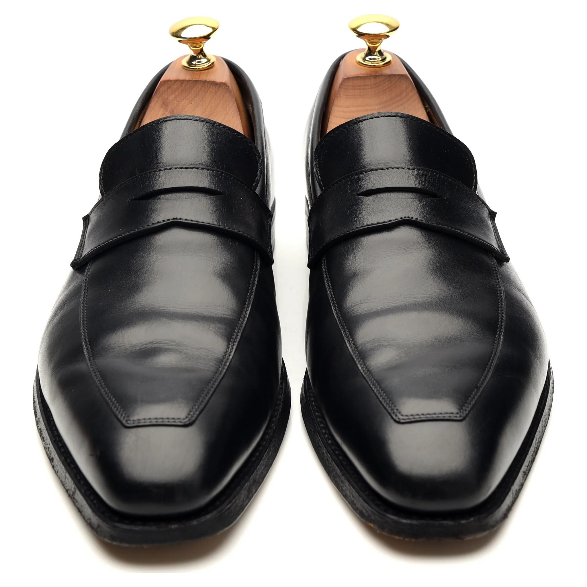 'Merton' Black Leather Loafers UK 6.5 E - Image 2