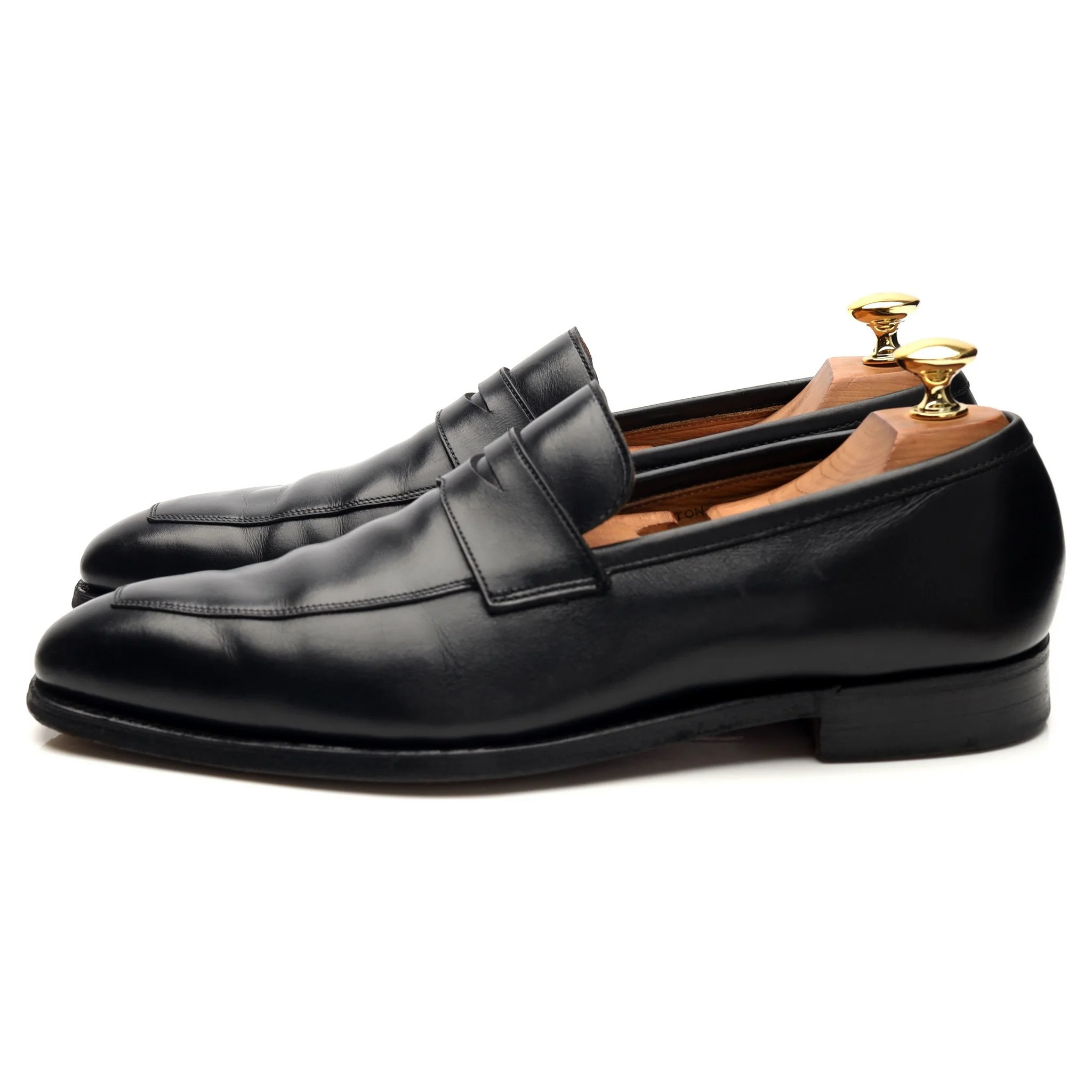 'Merton' Black Leather Loafers UK 6.5 E - Image 3