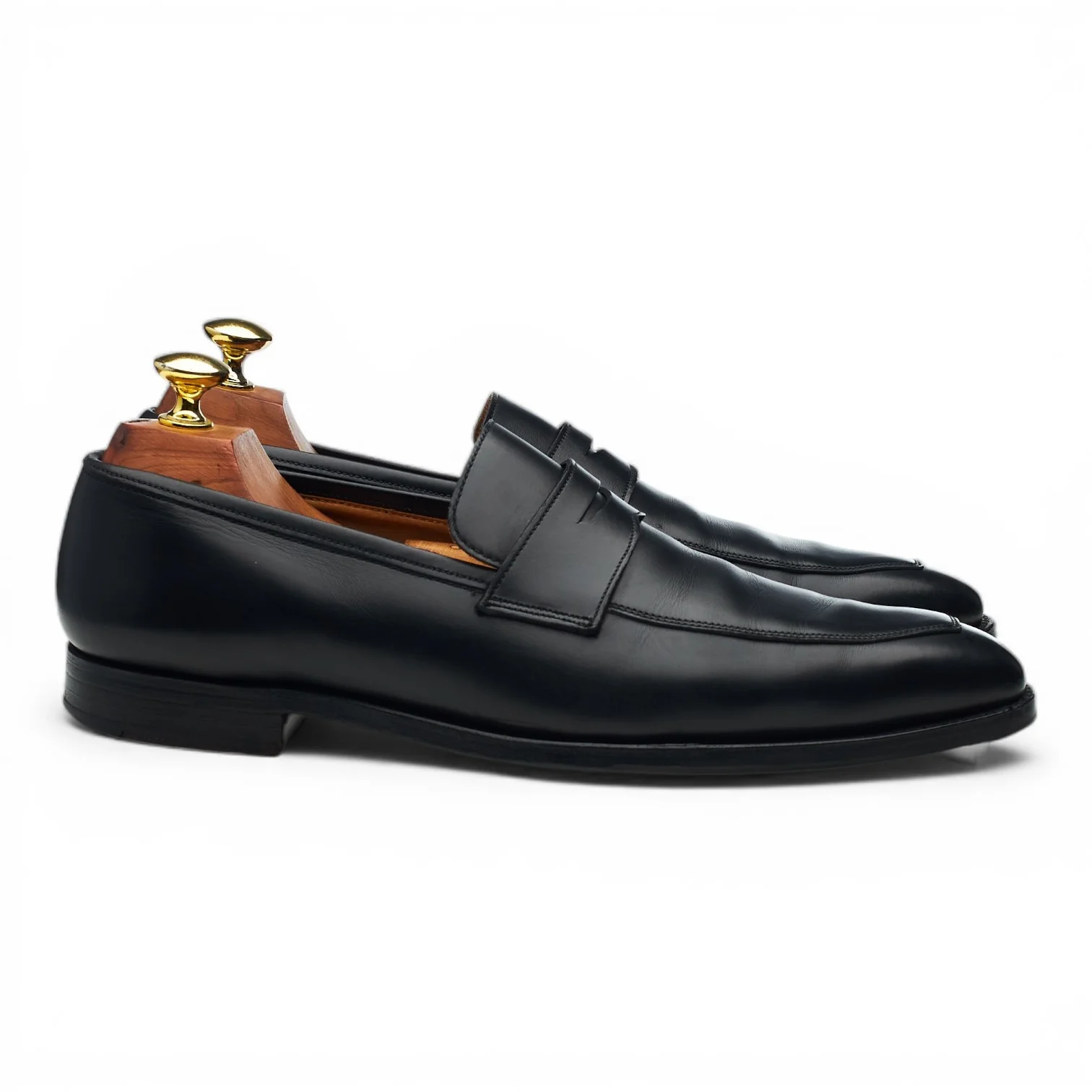 'Merton' Black Leather Loafers UK 7 E