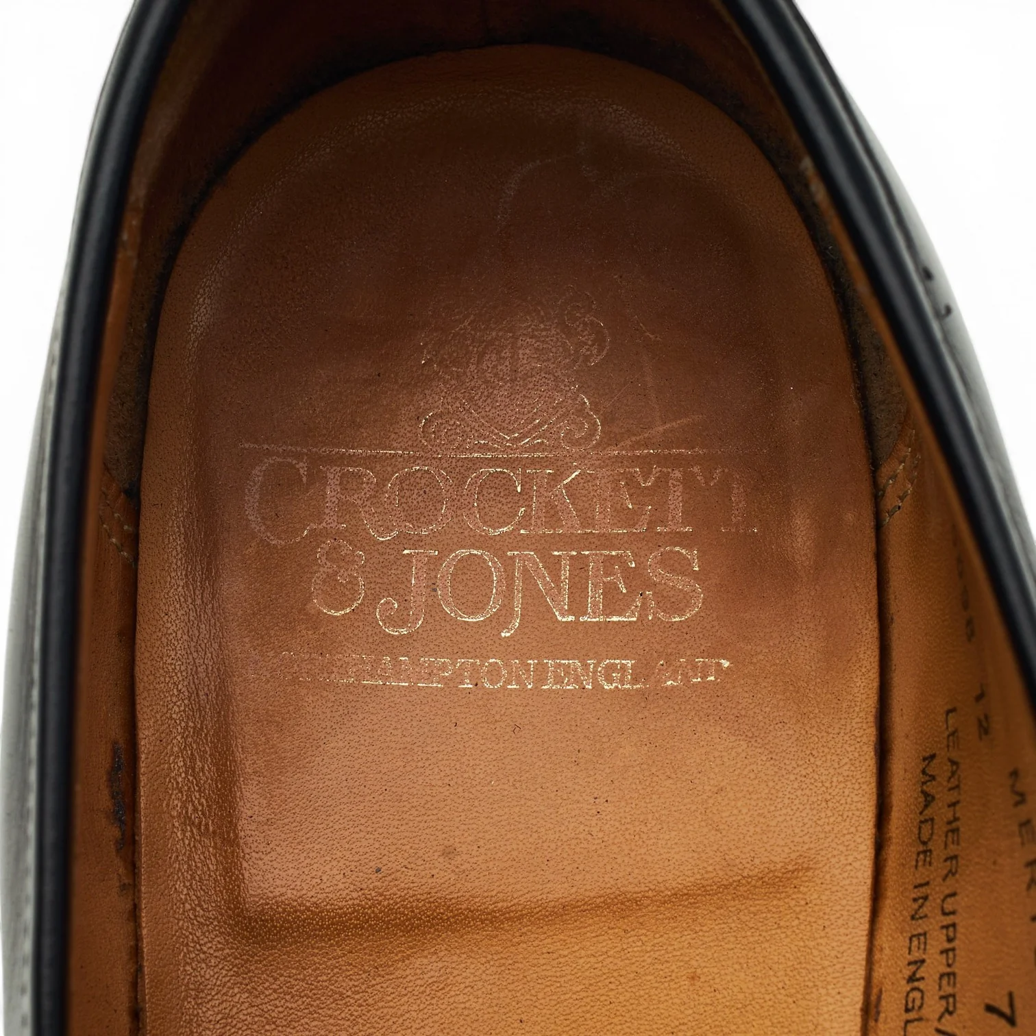 'Merton' Black Leather Loafers UK 7 E - Image 6