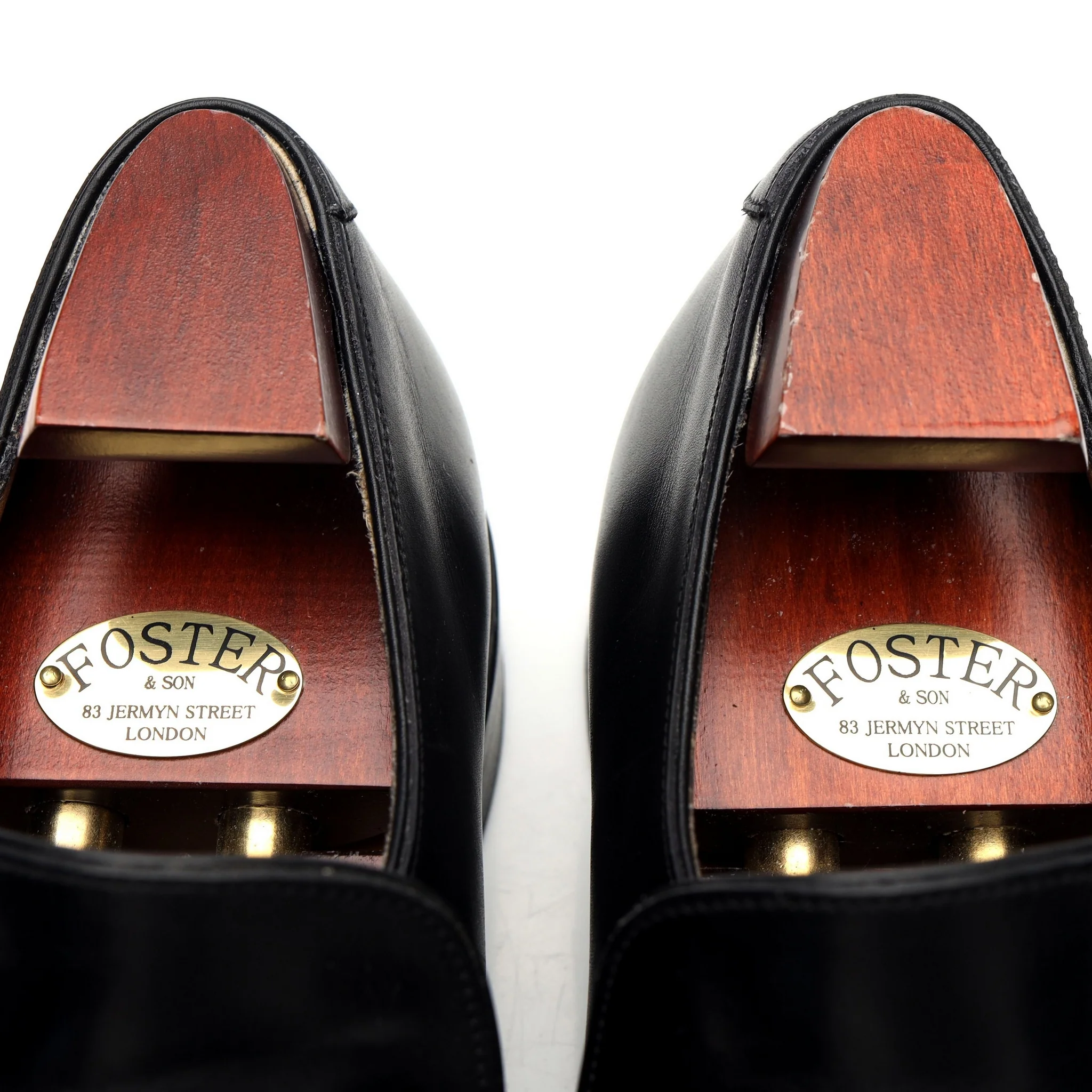 Black Leather Slip On Loafers UK 8 E - Image 6