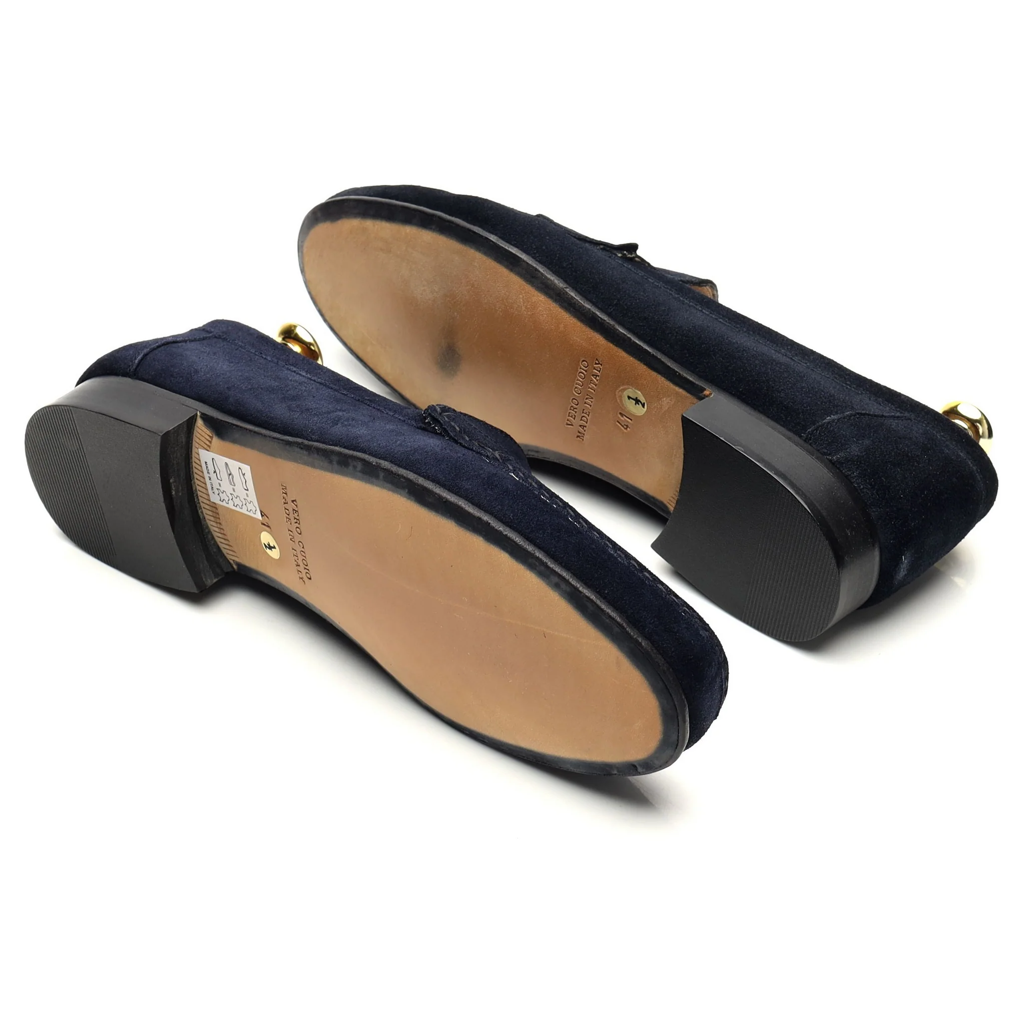 'Milan' Navy Blue Suede Loafers UK 7.5 EU 41.5 - Image 5