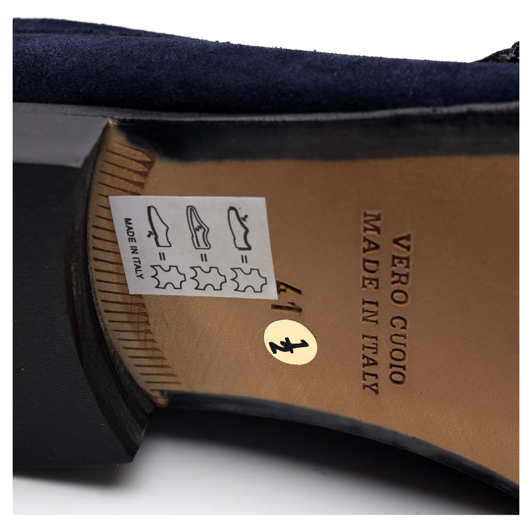 'Milan' Navy Blue Suede Loafers UK 7.5 EU 41.5 - Image 7