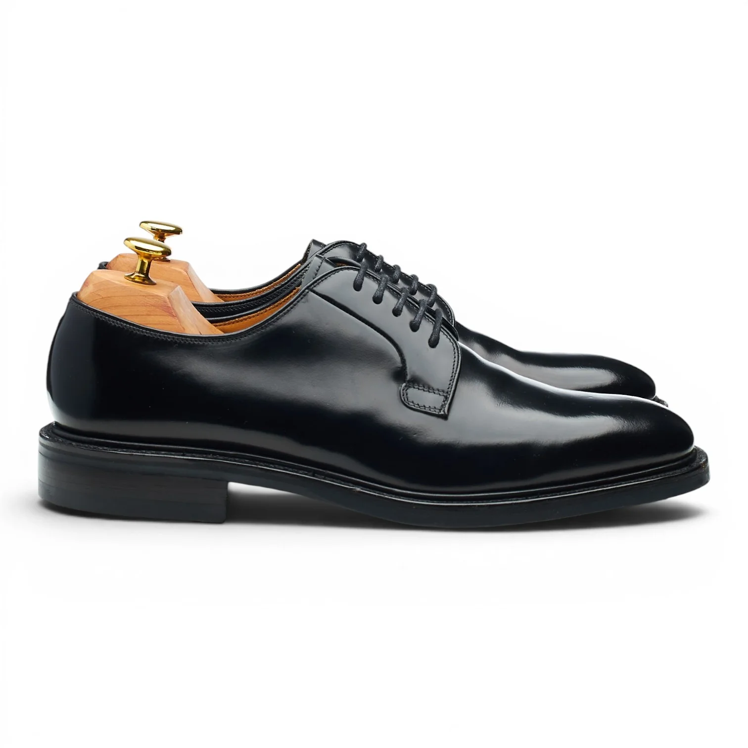 'Mirren' Black Leather Derby UK 9