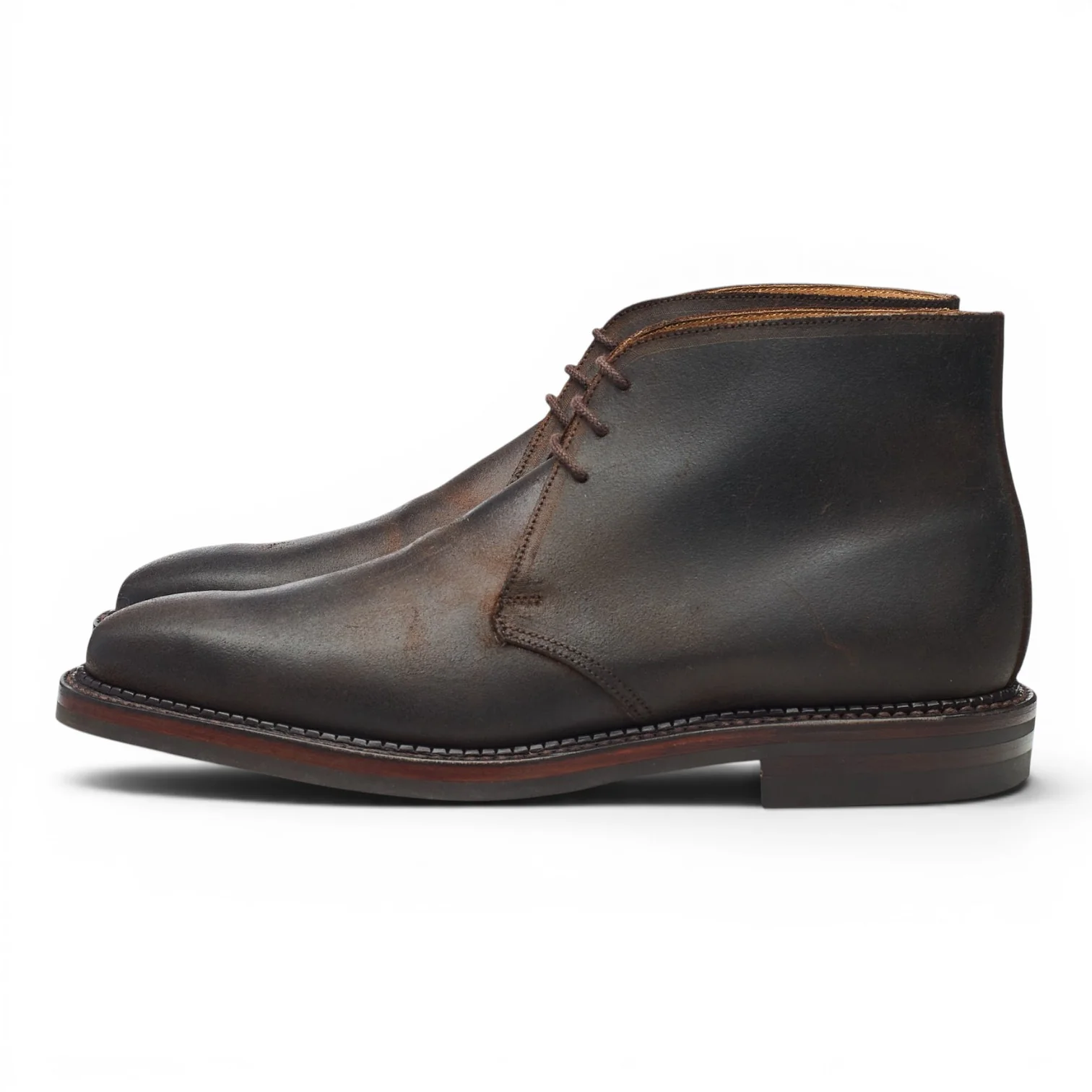 'Molton' Dark Brown Rough-Out Suede Chukka Boots UK 8 E - Image 3