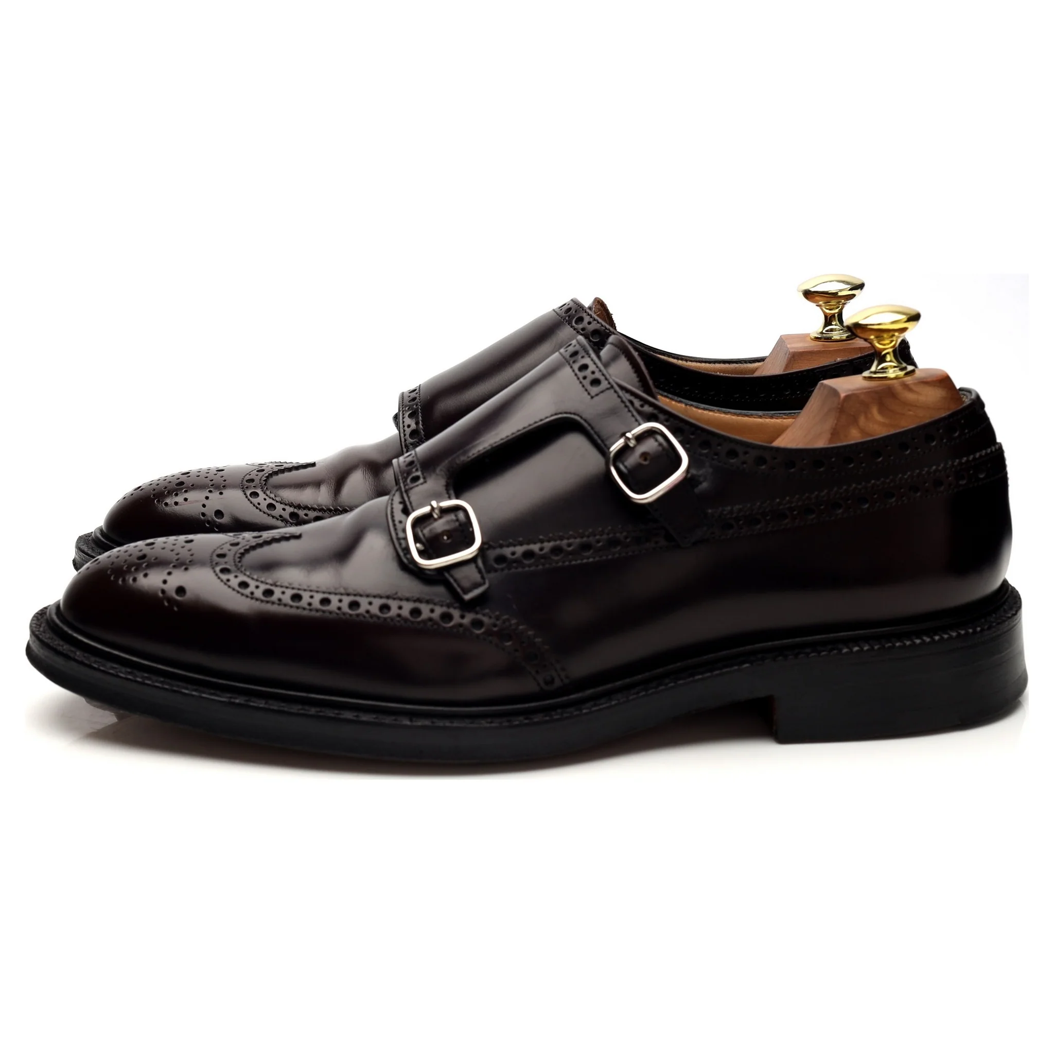 'Monkton' Burgundy Leather Double Monk Strap UK 7.5 F - Image 3