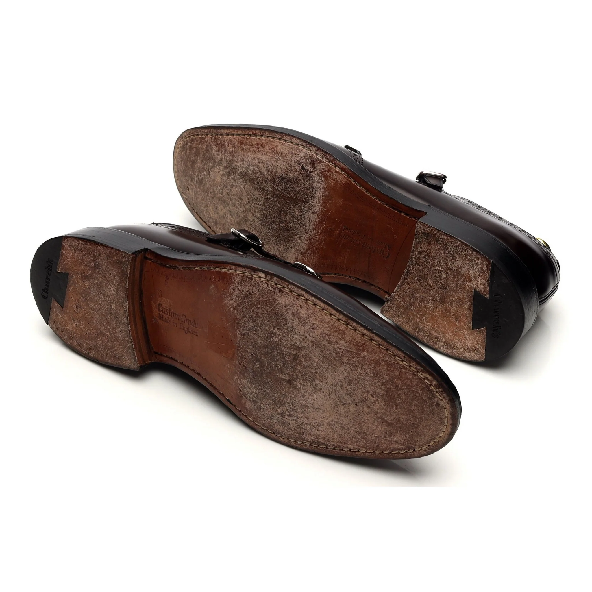 'Monkton' Burgundy Leather Double Monk Strap UK 7.5 F - Image 5