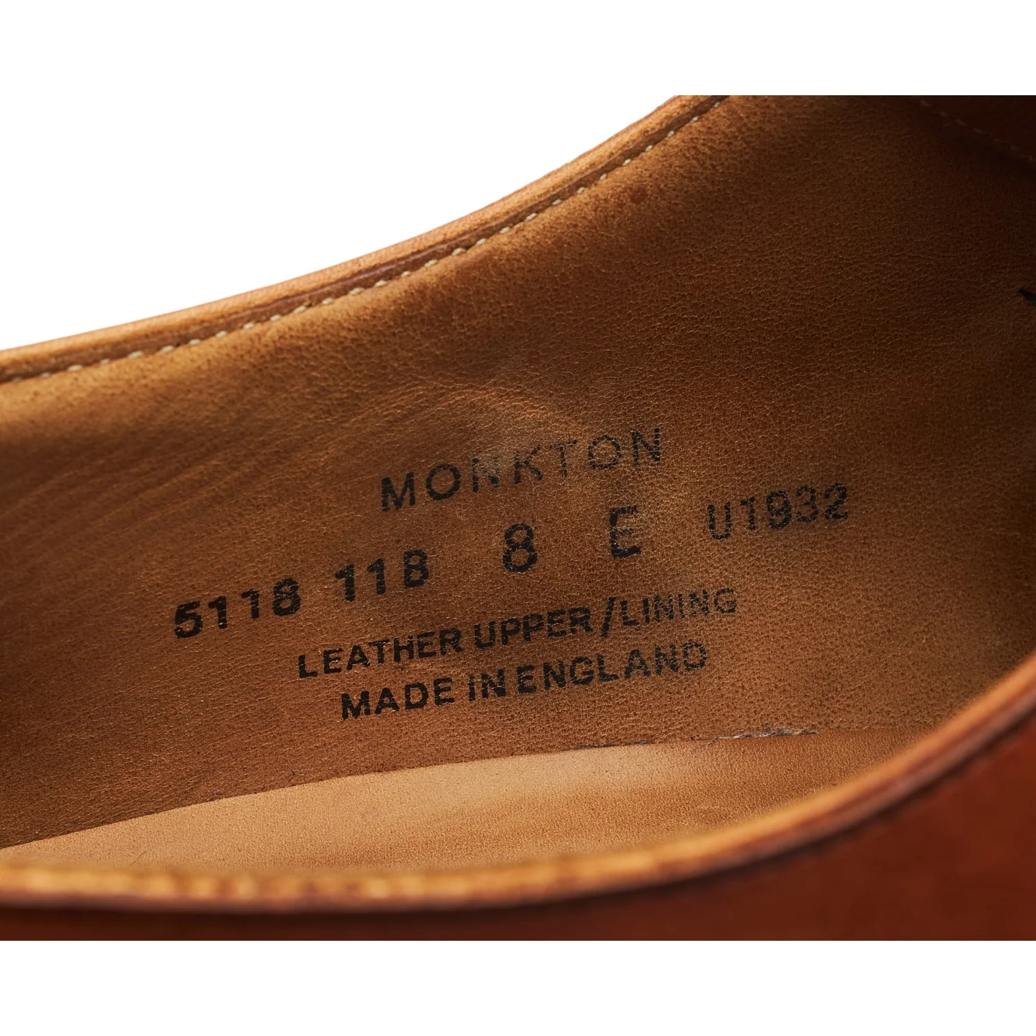 'Monkton' Tan Brown Leather Monk Strap UK 8 E - Image 7