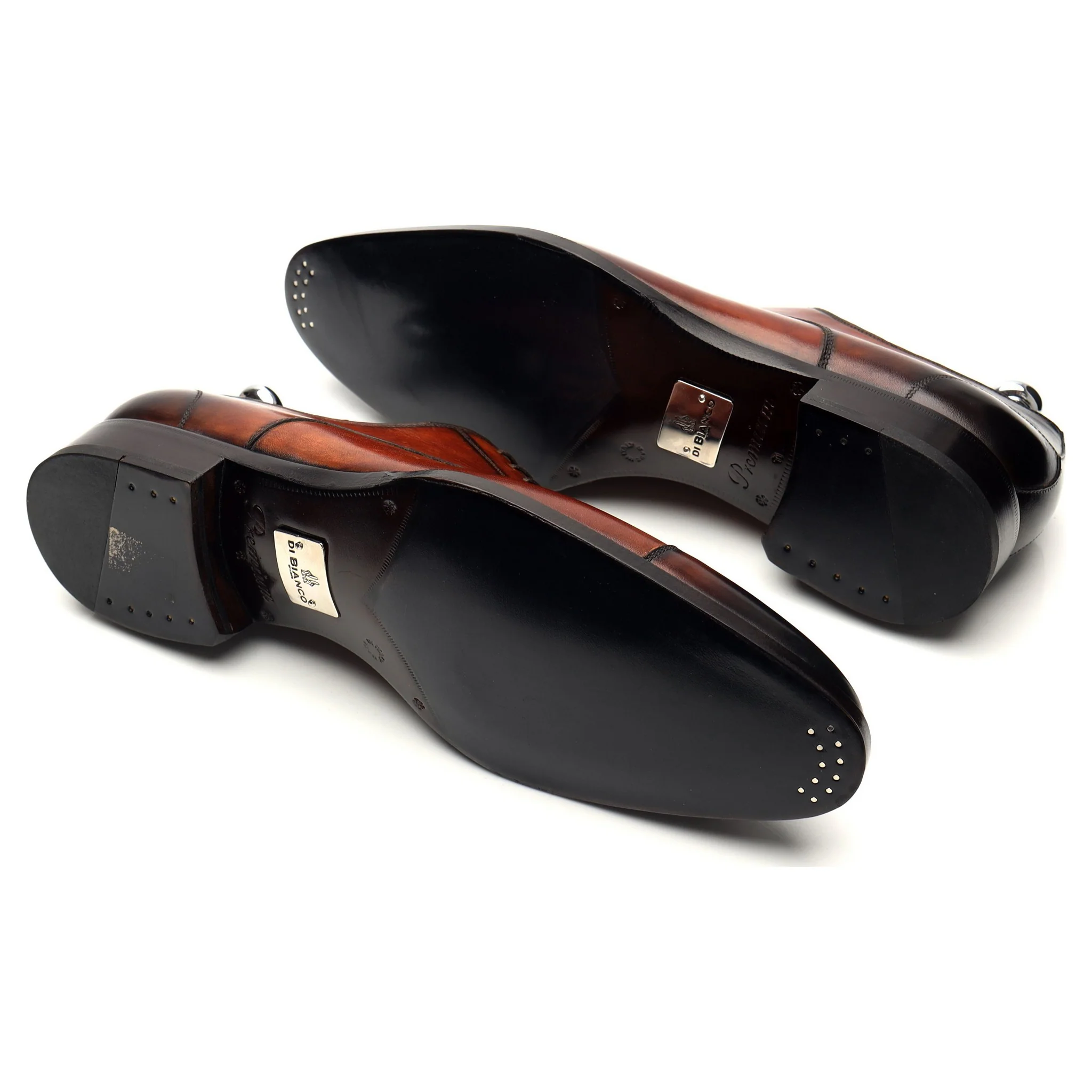 'Monza' Tan Brown Cap Toe Leather Derby UK 10 US 11 - Image 8