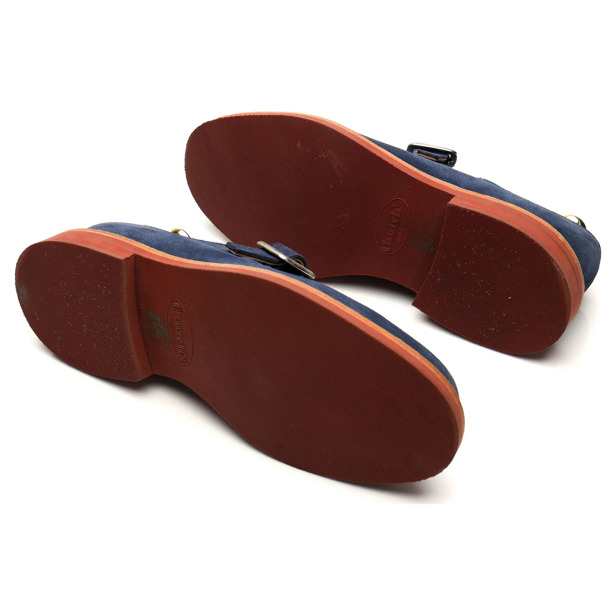 'Moorby' Blue Suede Monk Strap UK 7.5 G - Image 5