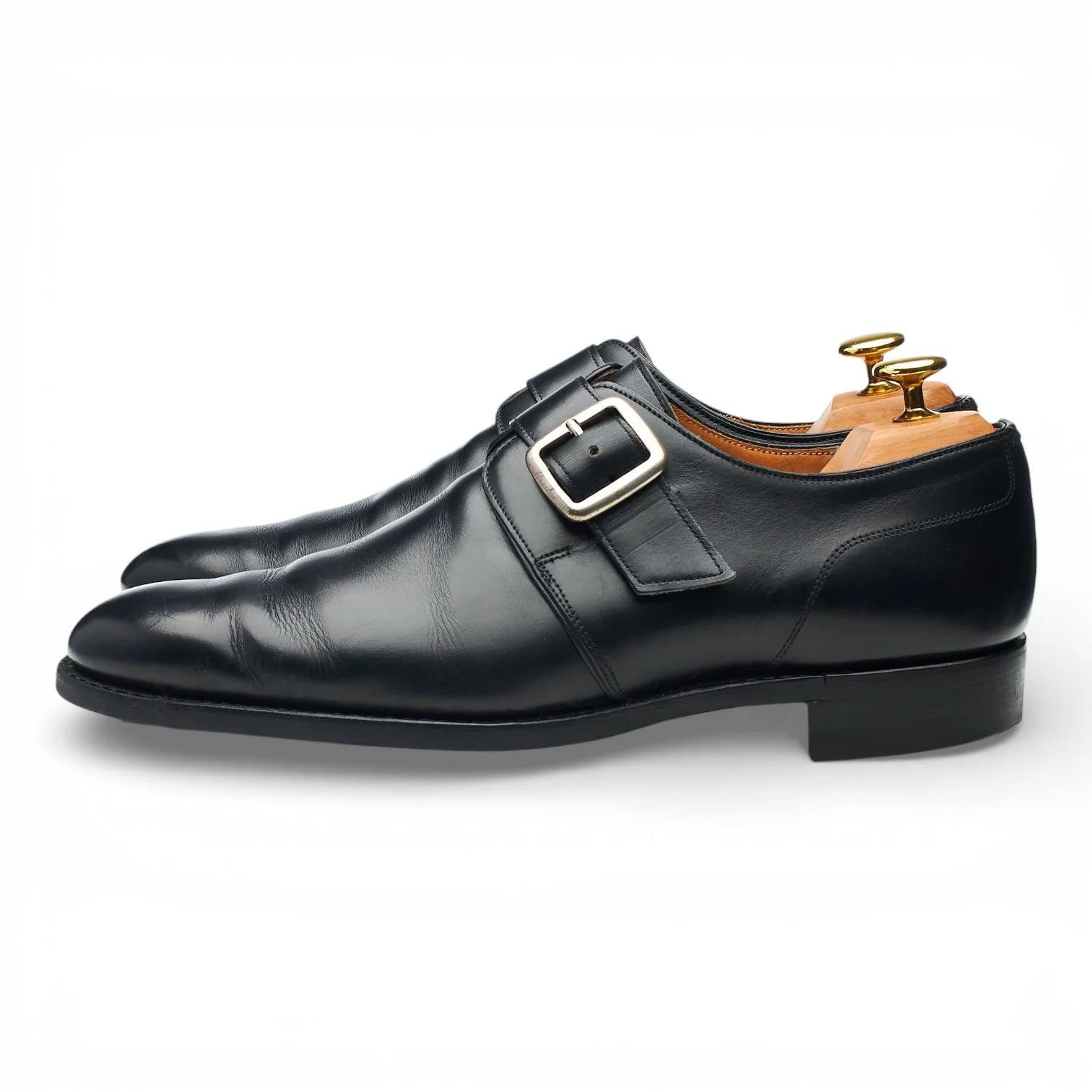 'Moorgate' Black Leather Monk Strap UK 8 F - Image 3