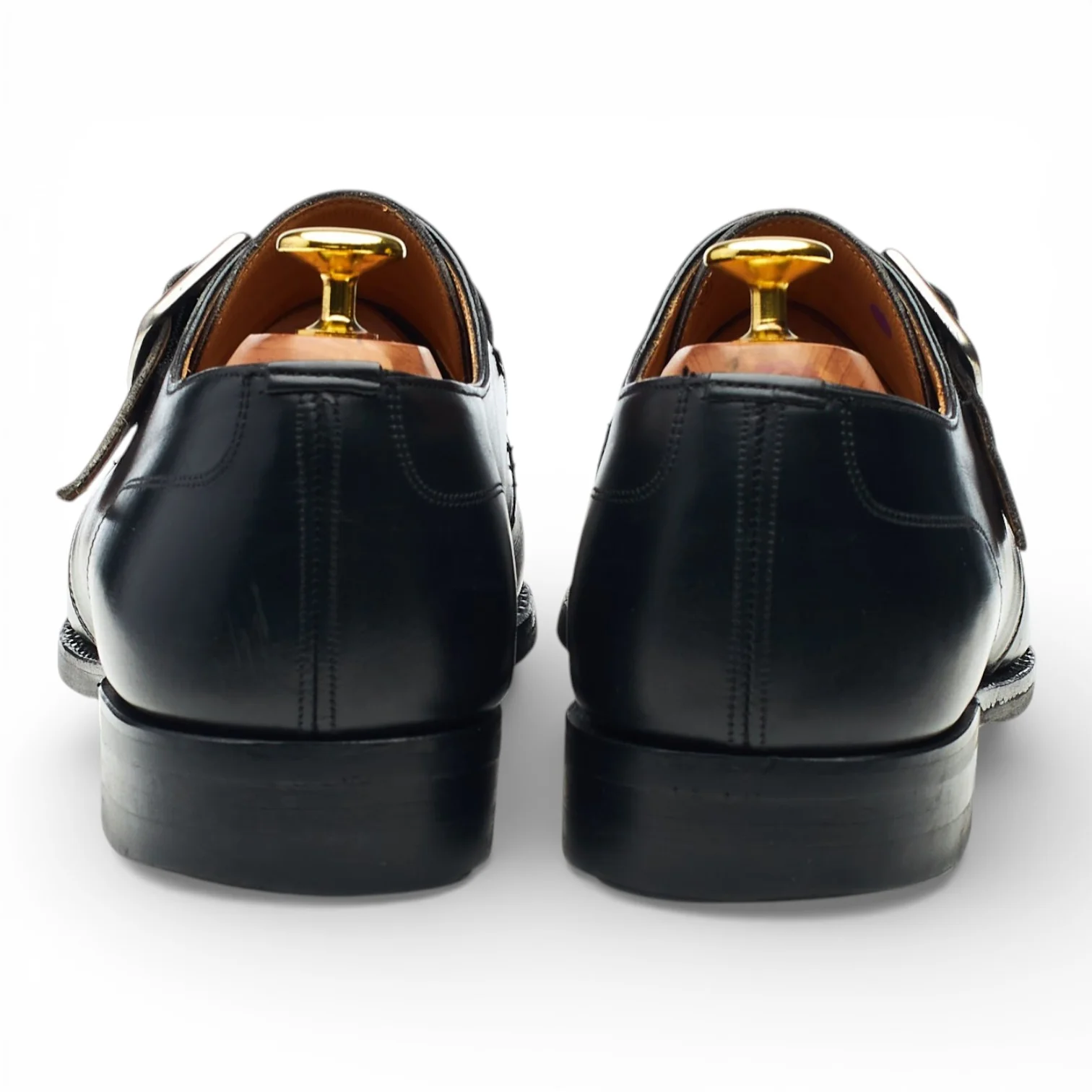 'Moorgate' Black Leather Monk Strap UK 8 F - Image 4
