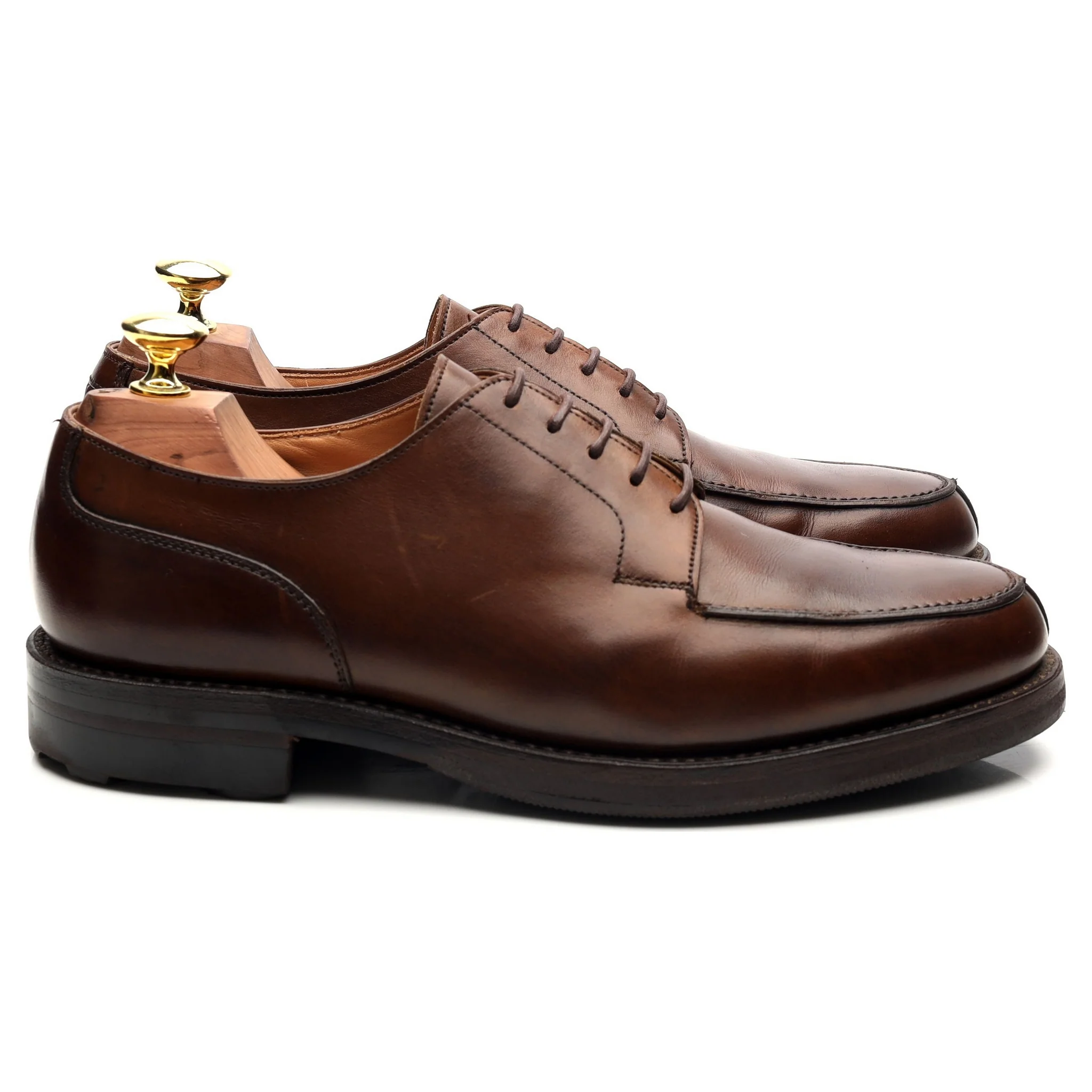'Moreton' Dark Brown Leather Split Toe Derby UK 7 E - Image 6