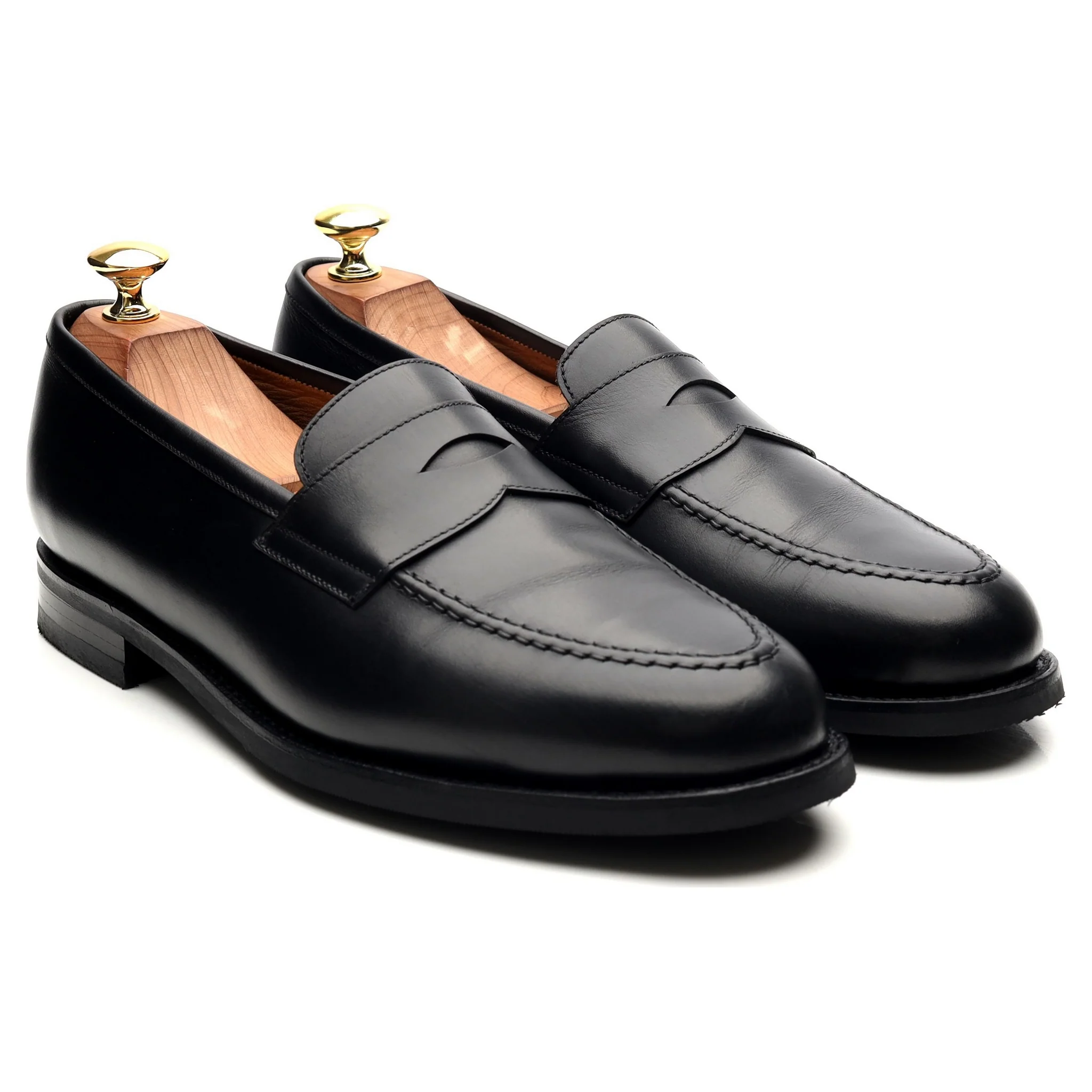 Black Leather Loafers UK 7.5 - Image 7