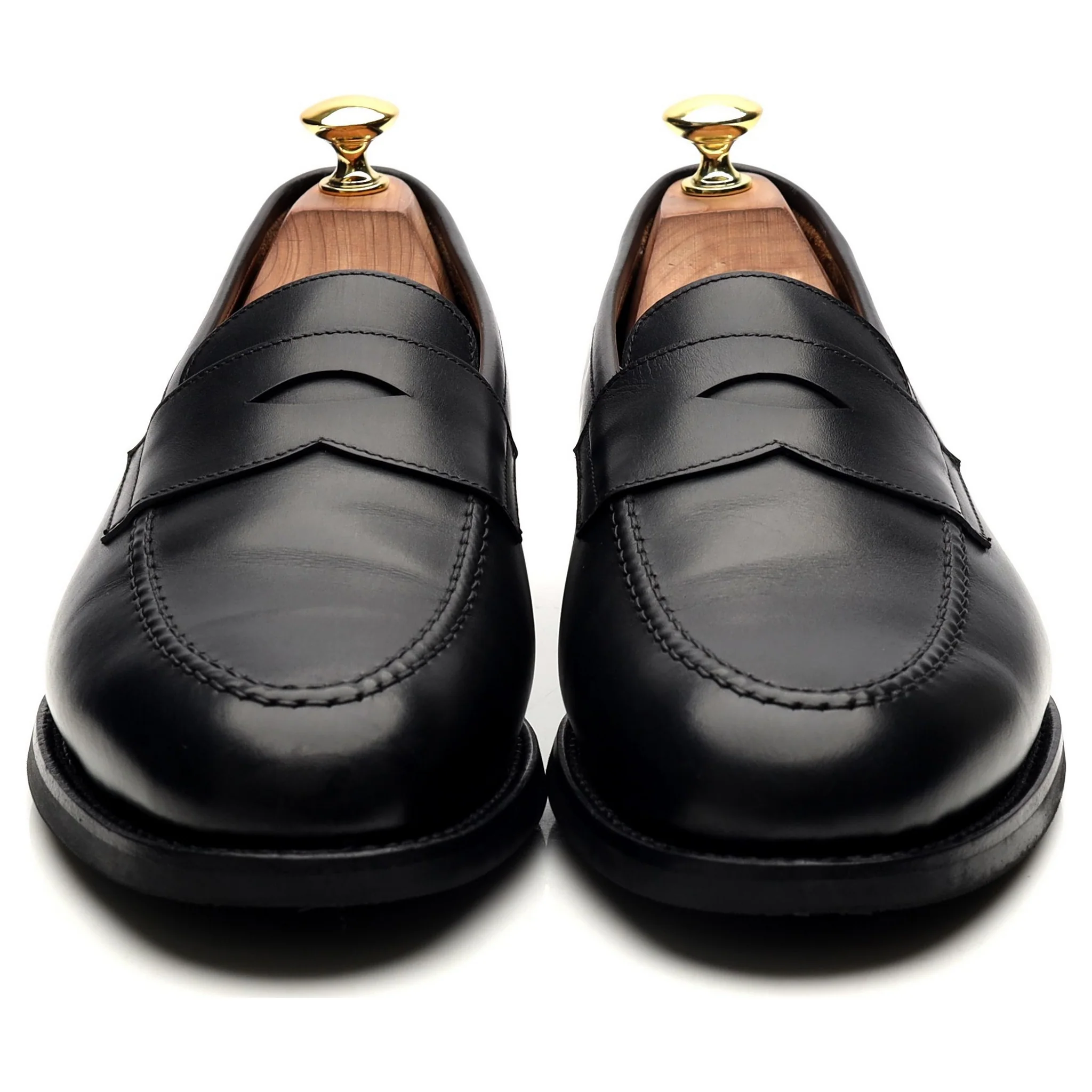Black Leather Loafers UK 7.5 - Image 8