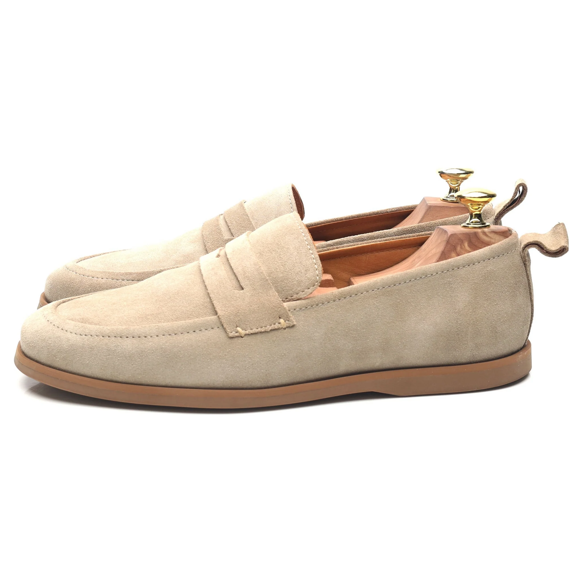 Beige Suede Loafers UK 7.5 - Image 2