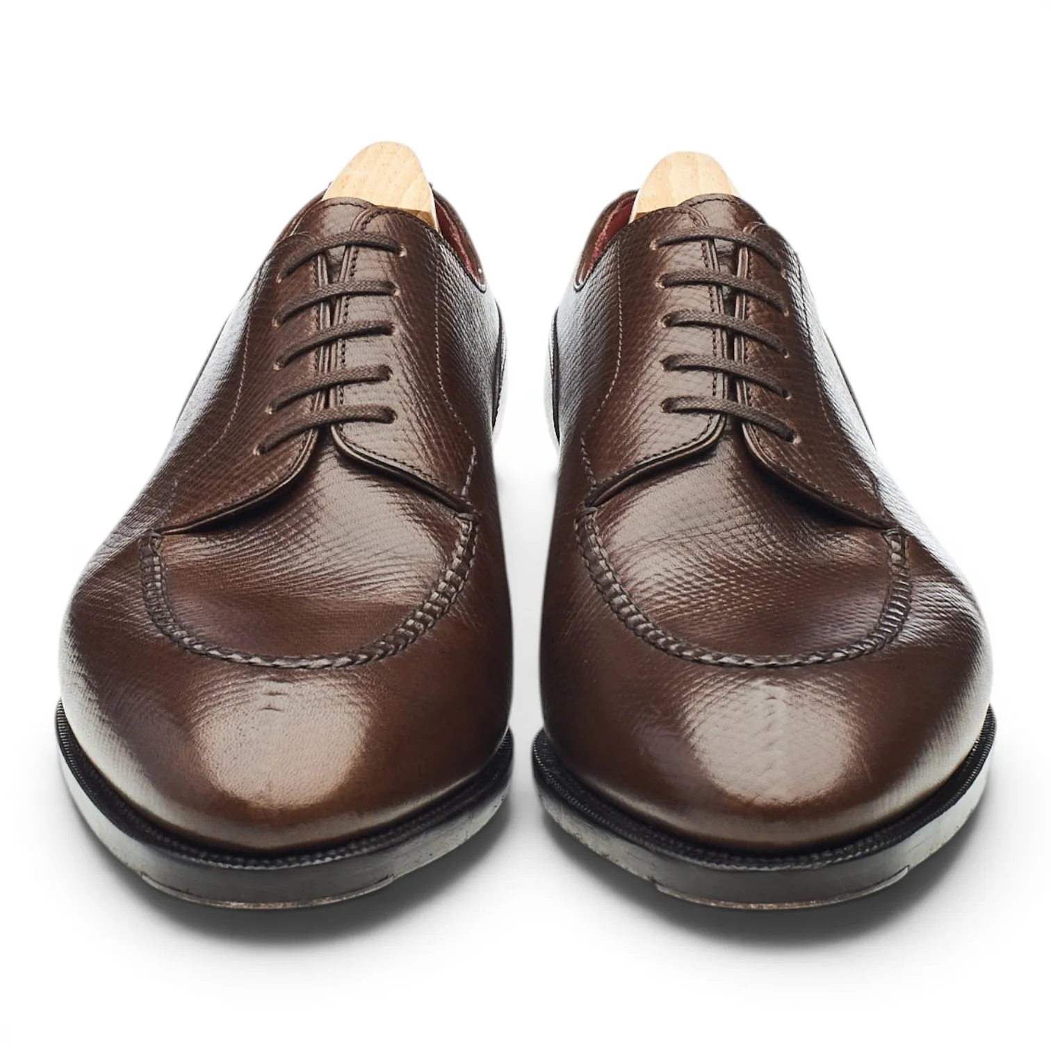 '135 Artista' Dark Brown Grain Leather Split Toe Derby UK 8 F - Image 2